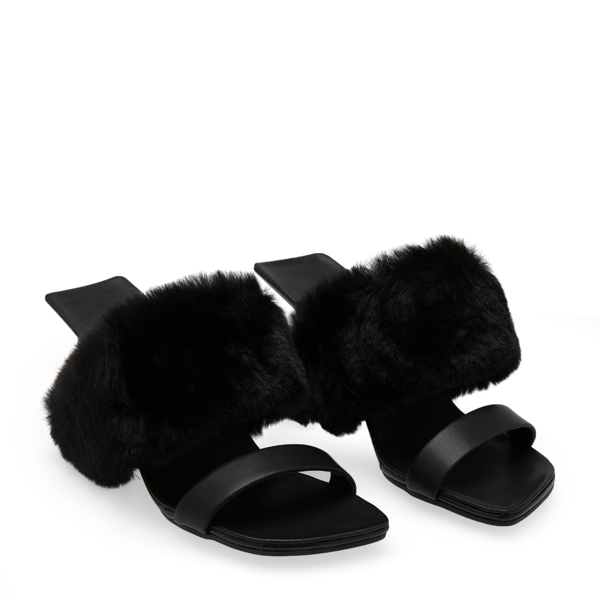 

Loop Teddy sandals, Black