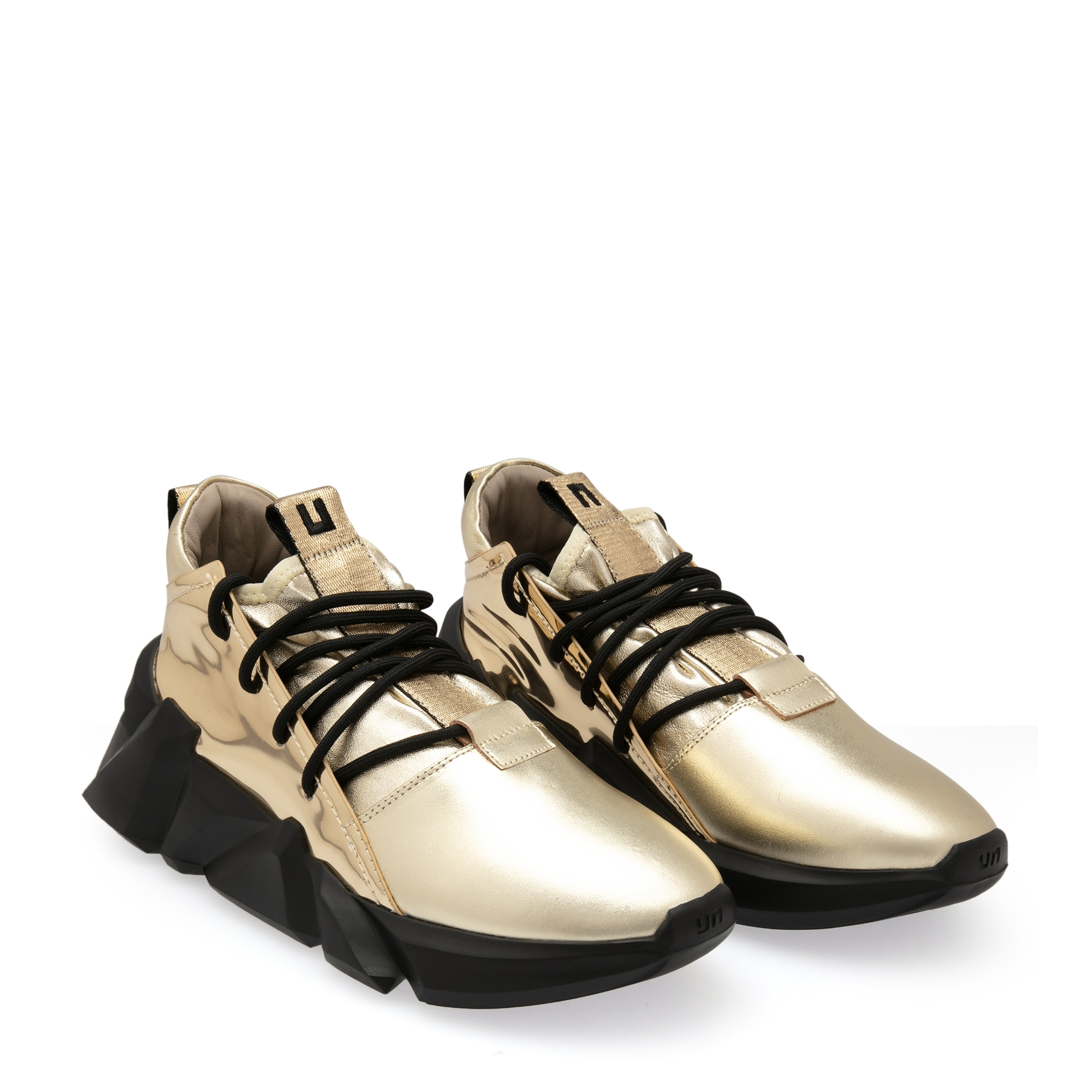 

Leather sneakers, Gold