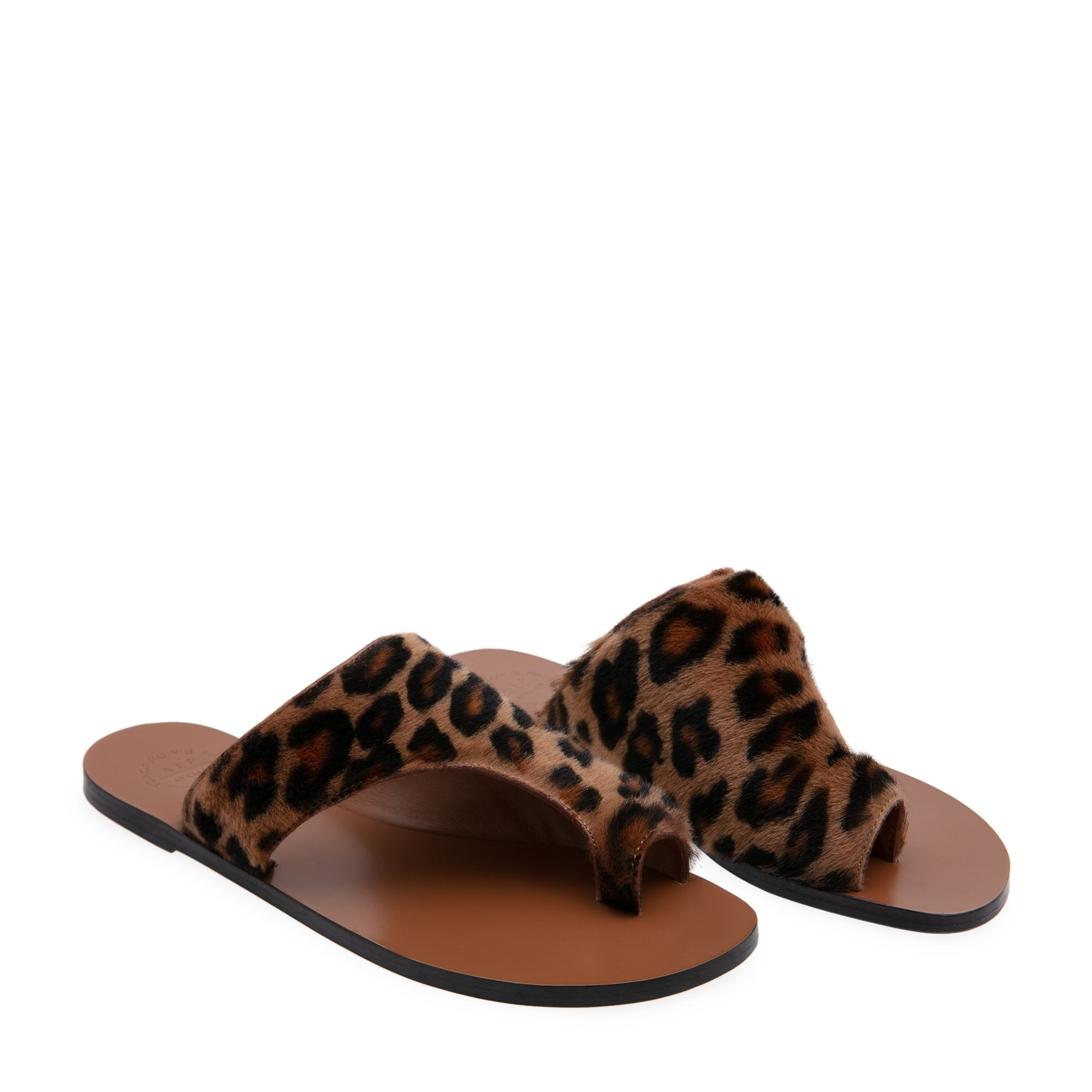 

Rosa ponyskin sandals, Animal print