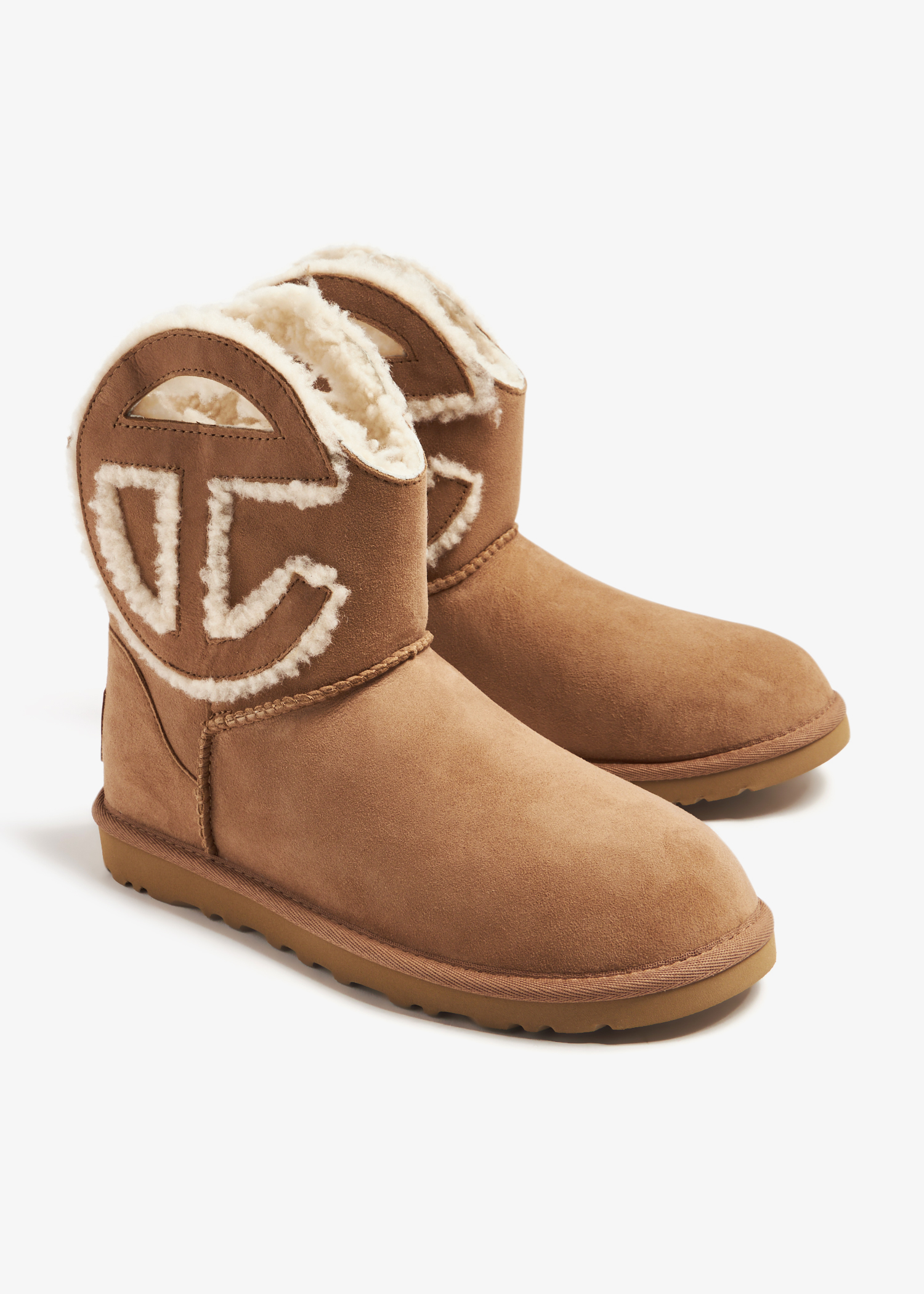 Ugg x TELFAR Logo mini boots for Men Brown in UAE Level Shoes