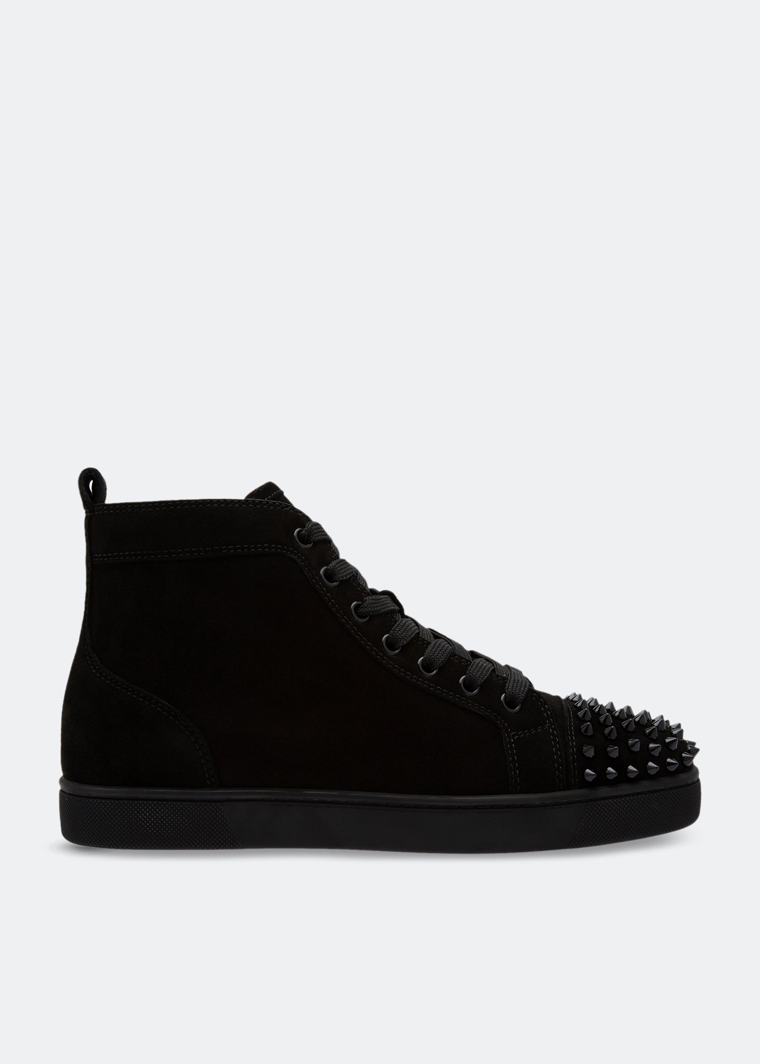Christian louboutin black spike sneakers top