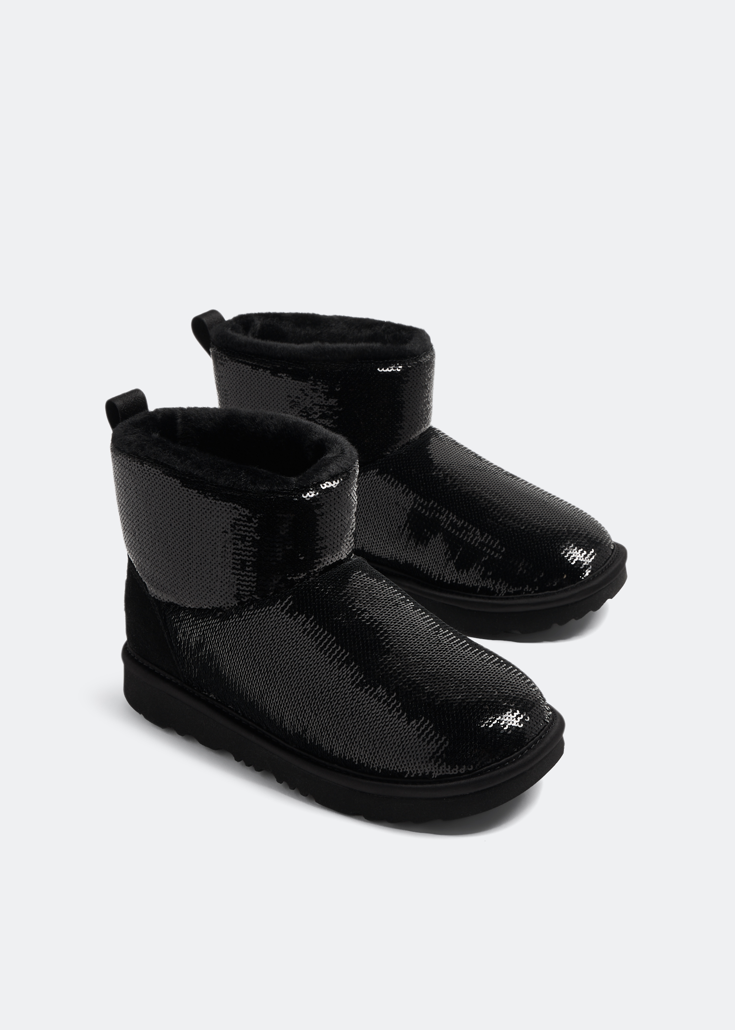 Black shiny cheap ugg boots