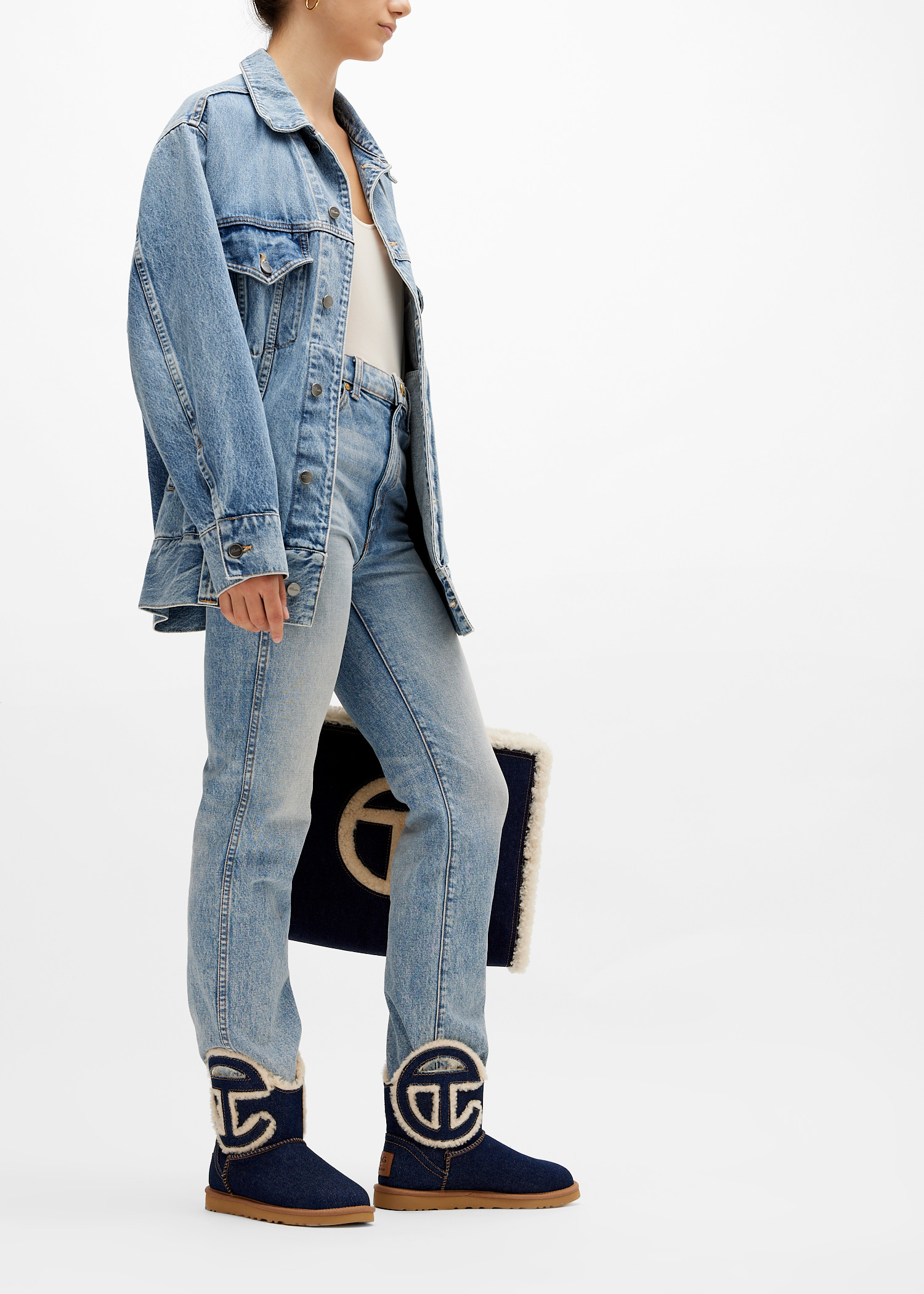 

x TELFAR Logo mini boots, Blue