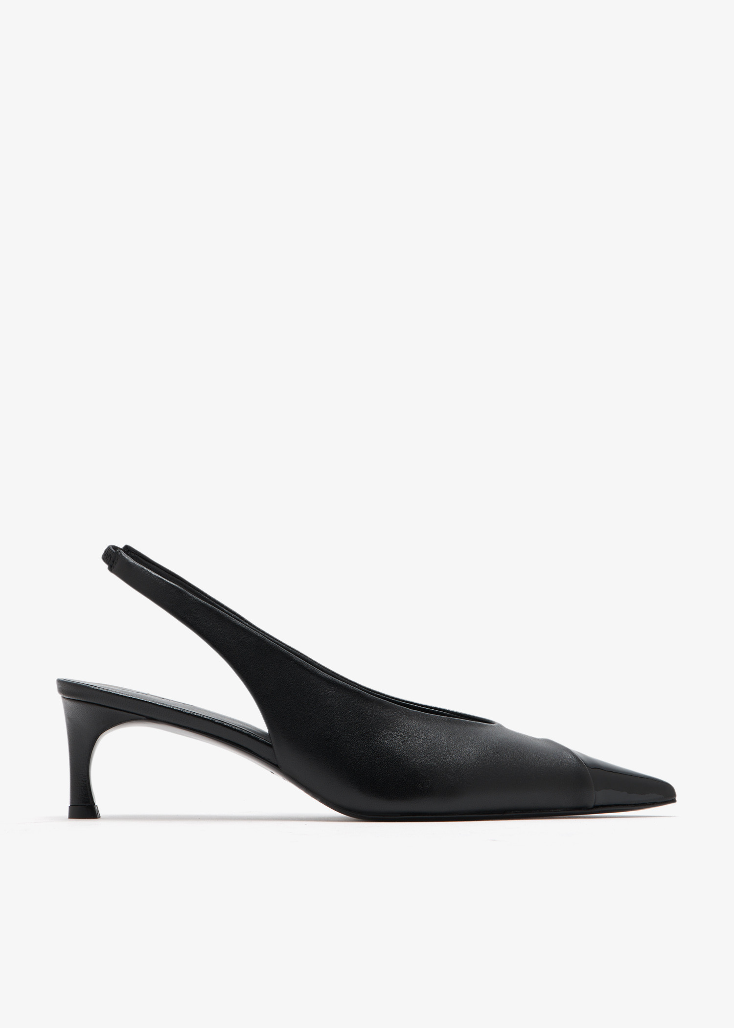 

Leather slingback pumps, Black