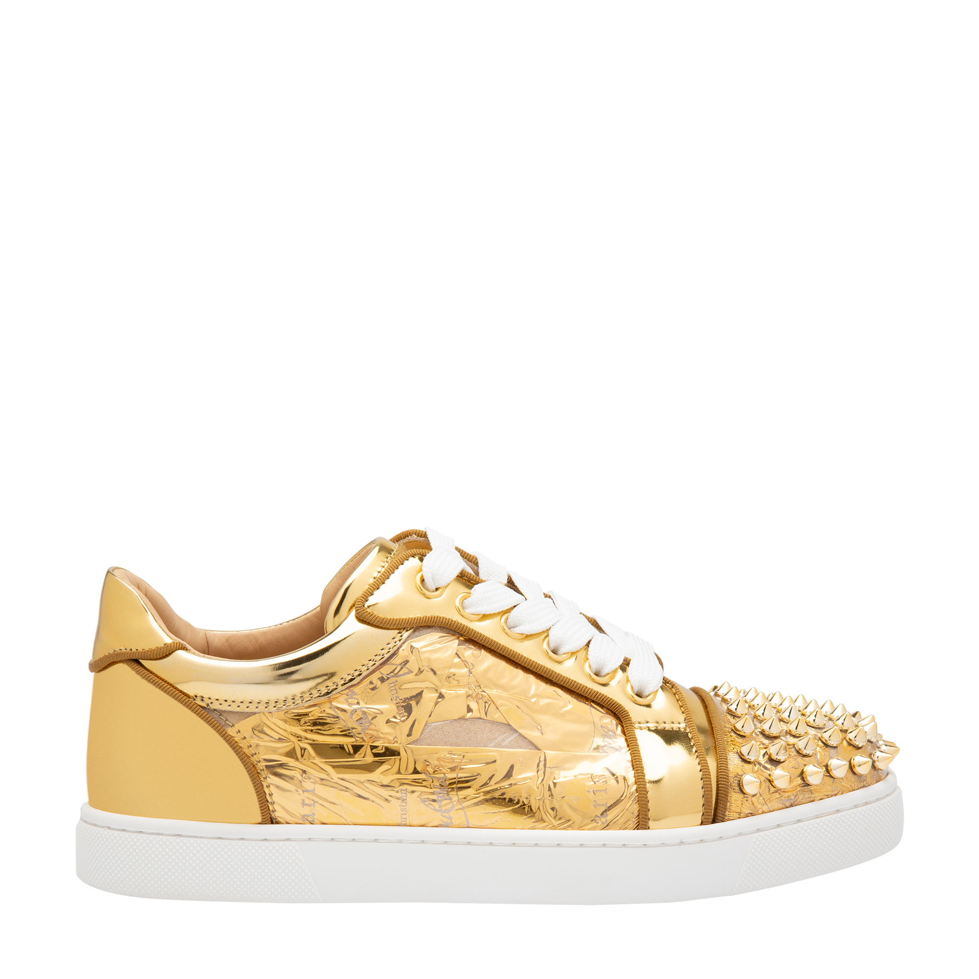 Louboutin discount sneakers gold