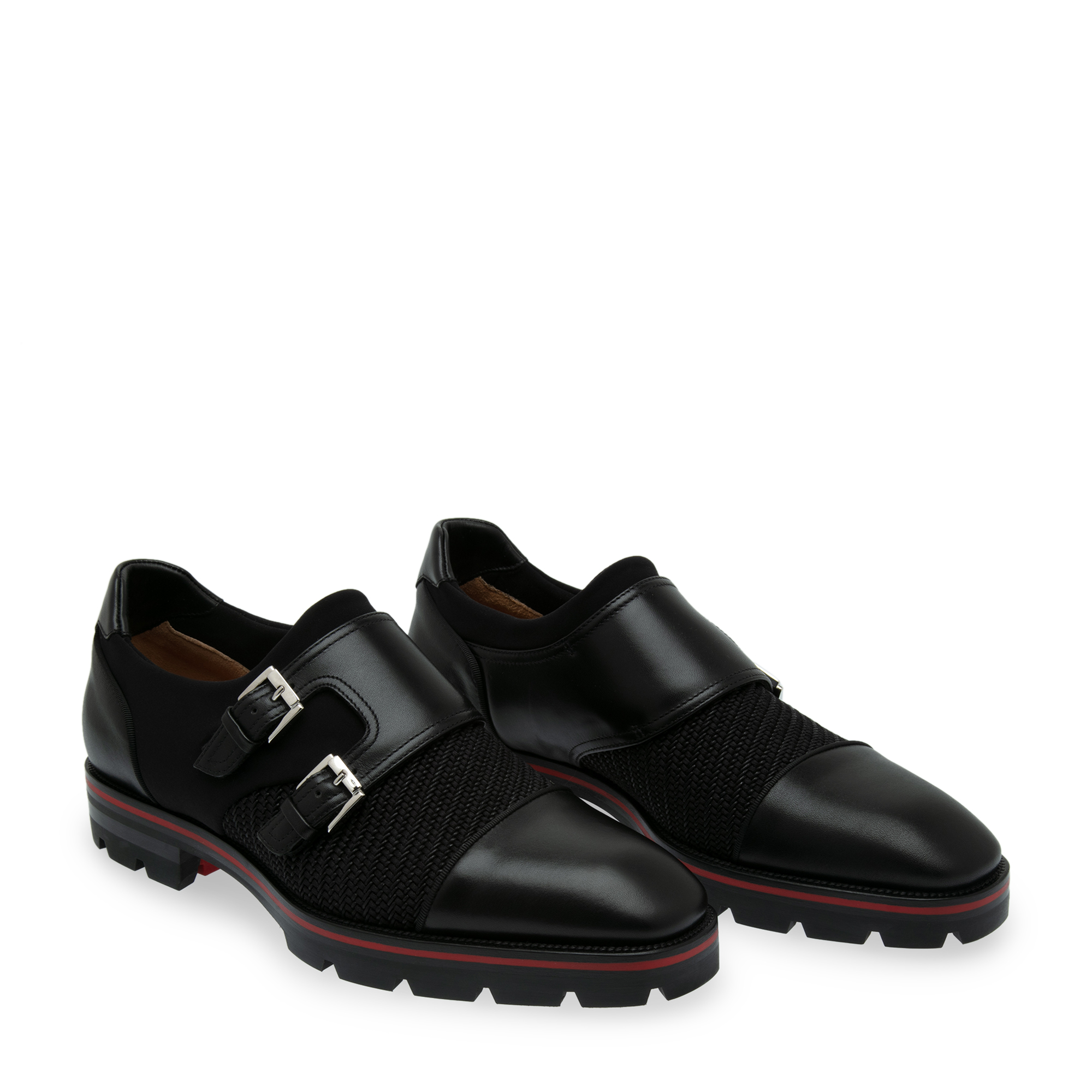 

Mortisky monk strap shoes, Black