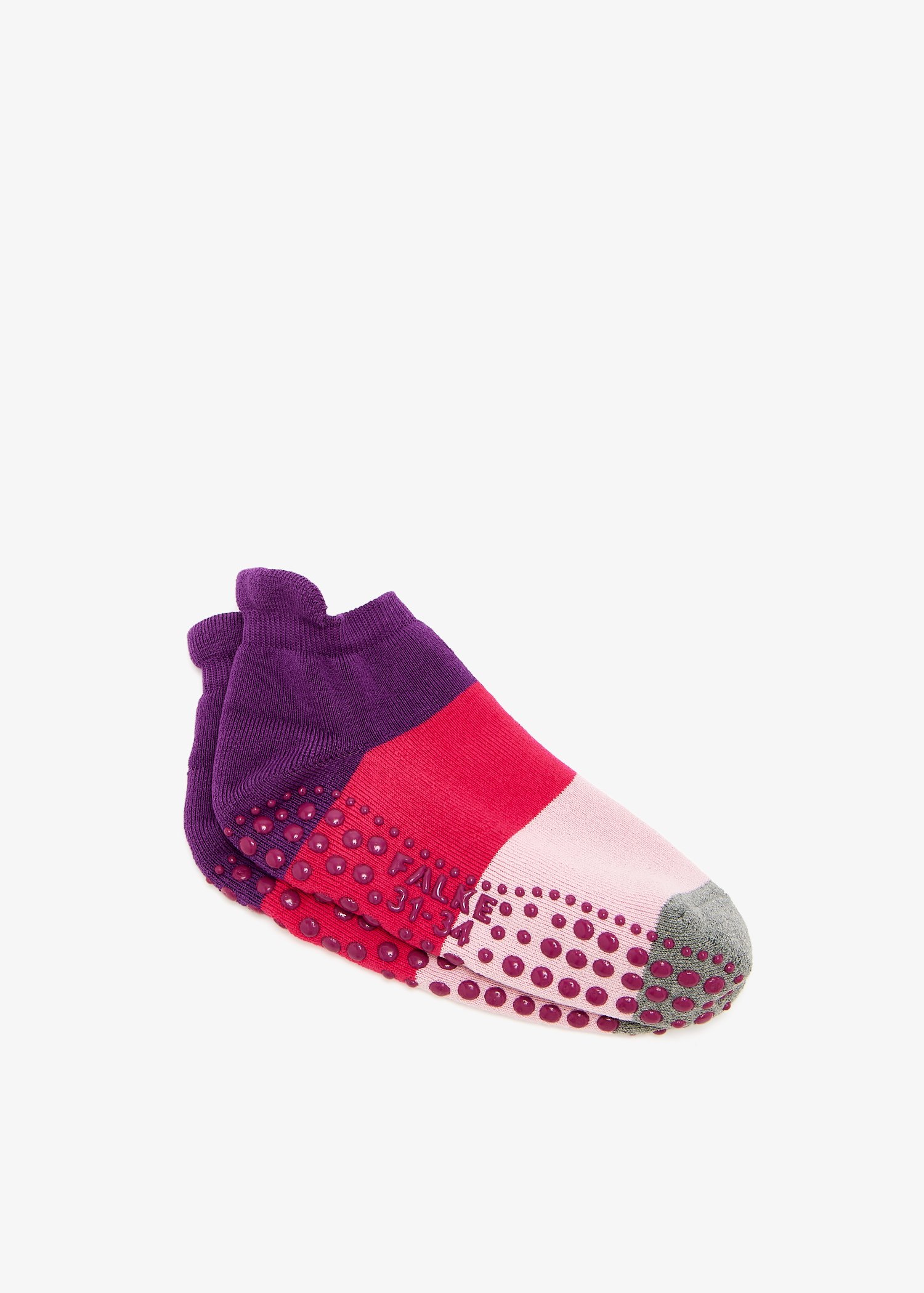 

Color Block kids non-slip socks, Purple