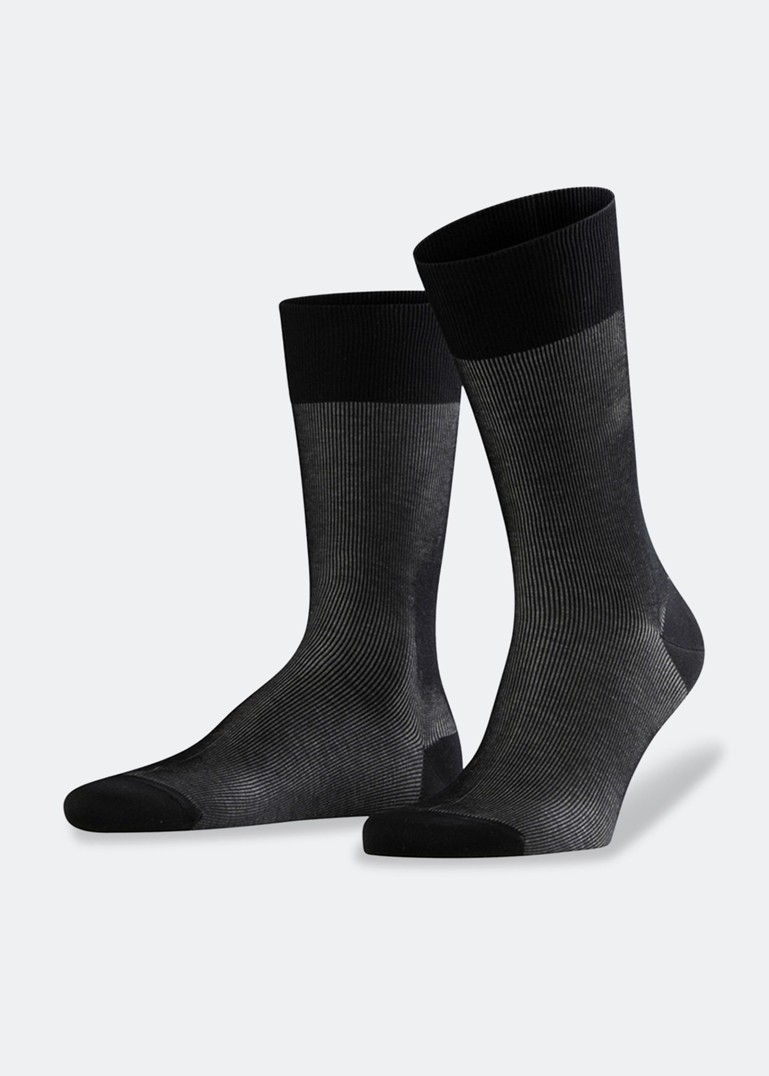

Fine Shadow men socks, Black