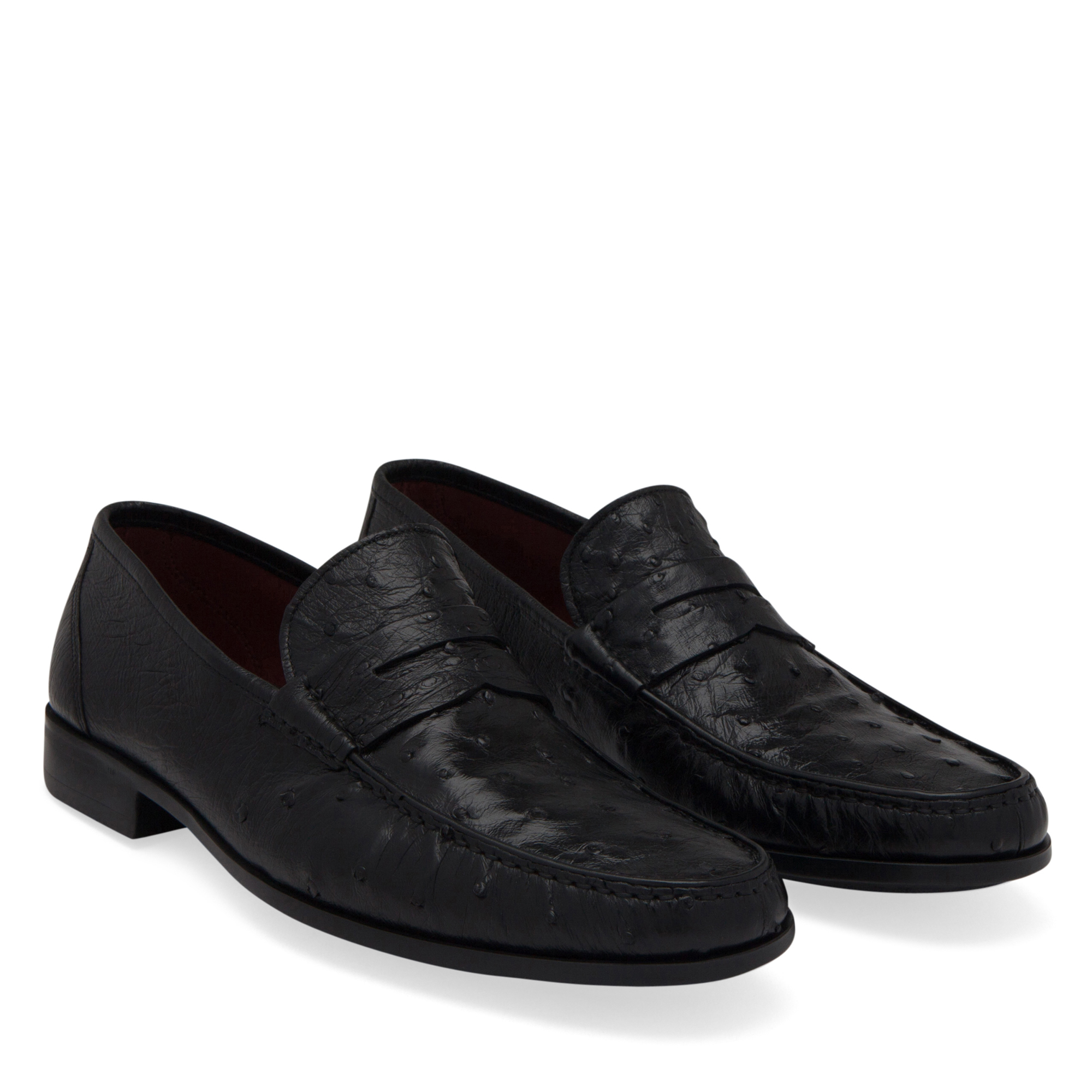 

Ostrich loafers, Black