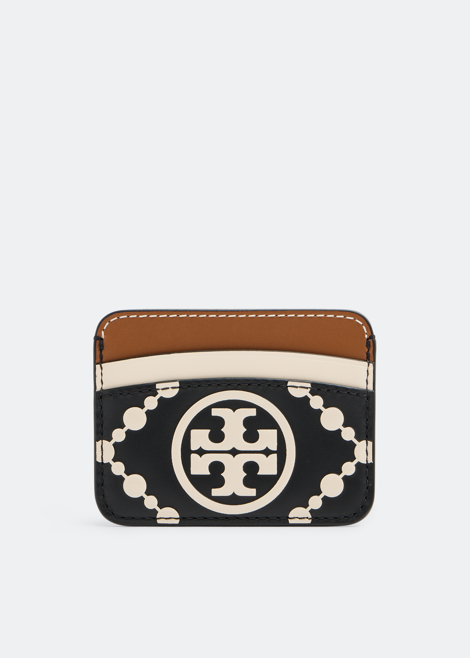 

T Monogram card case, Black