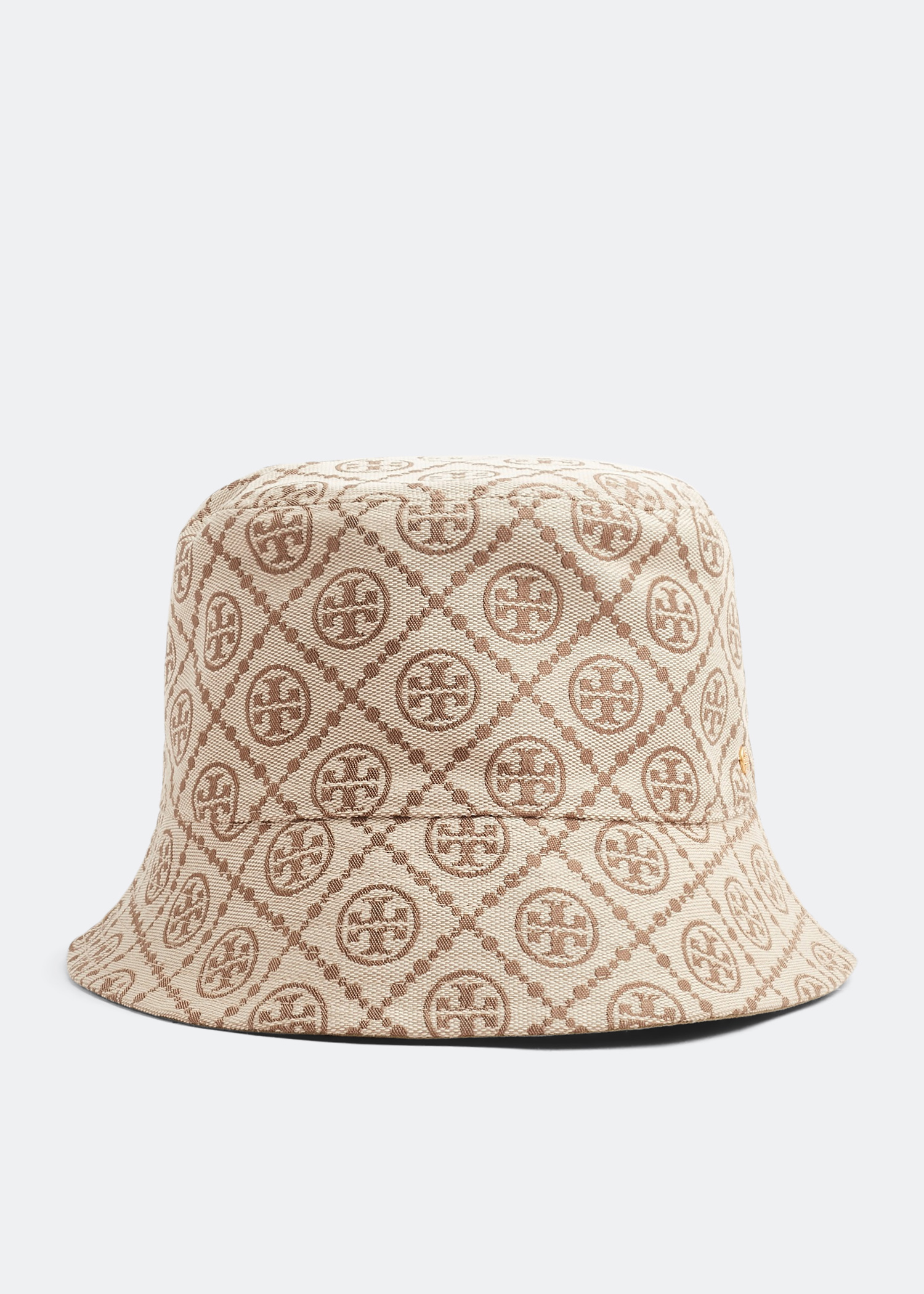 Tory Burch T Monogram Embroidered Bucket Hiking Hat Hazel / Tory Red One  Size