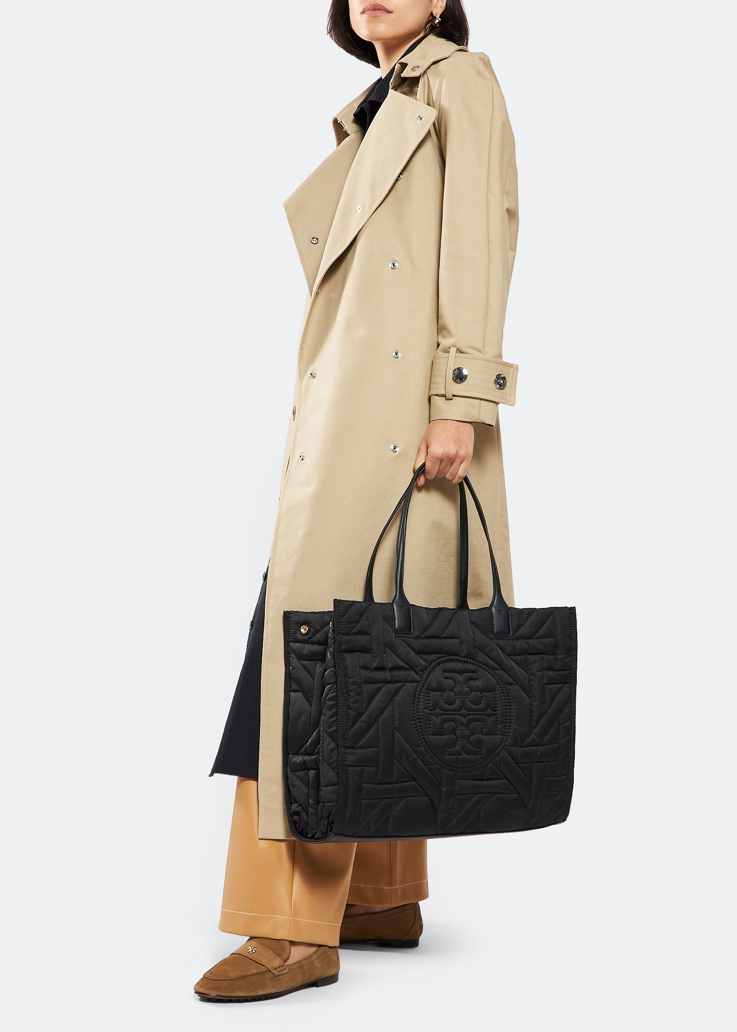 

Ella Basketweave tote bag, Black