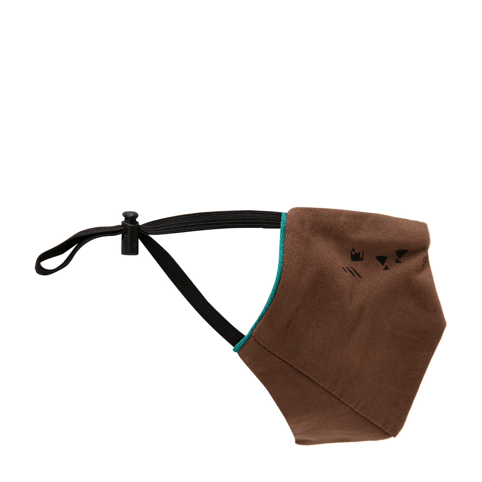 

Printed face mask, Brown