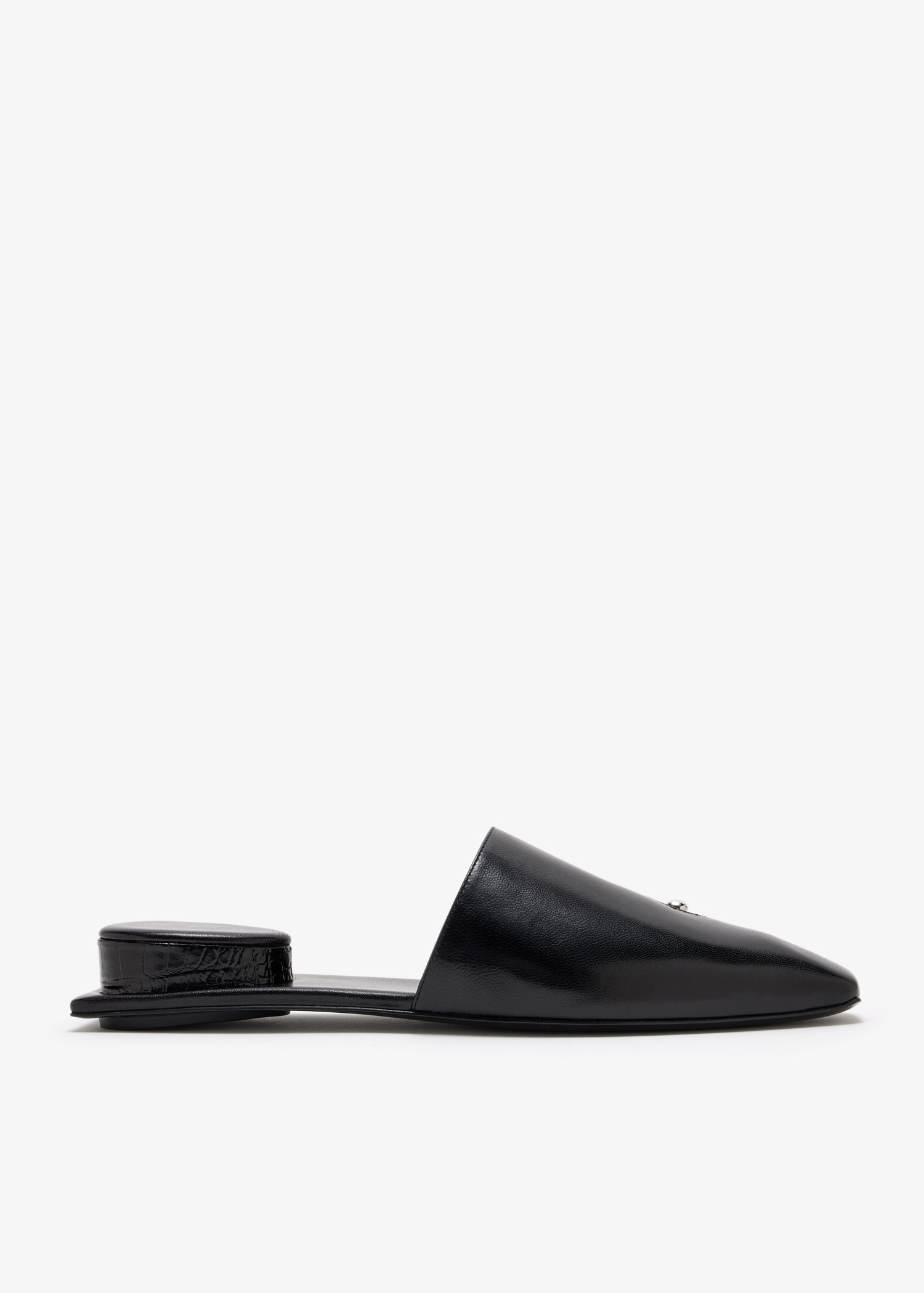 

Pierced mules, Black