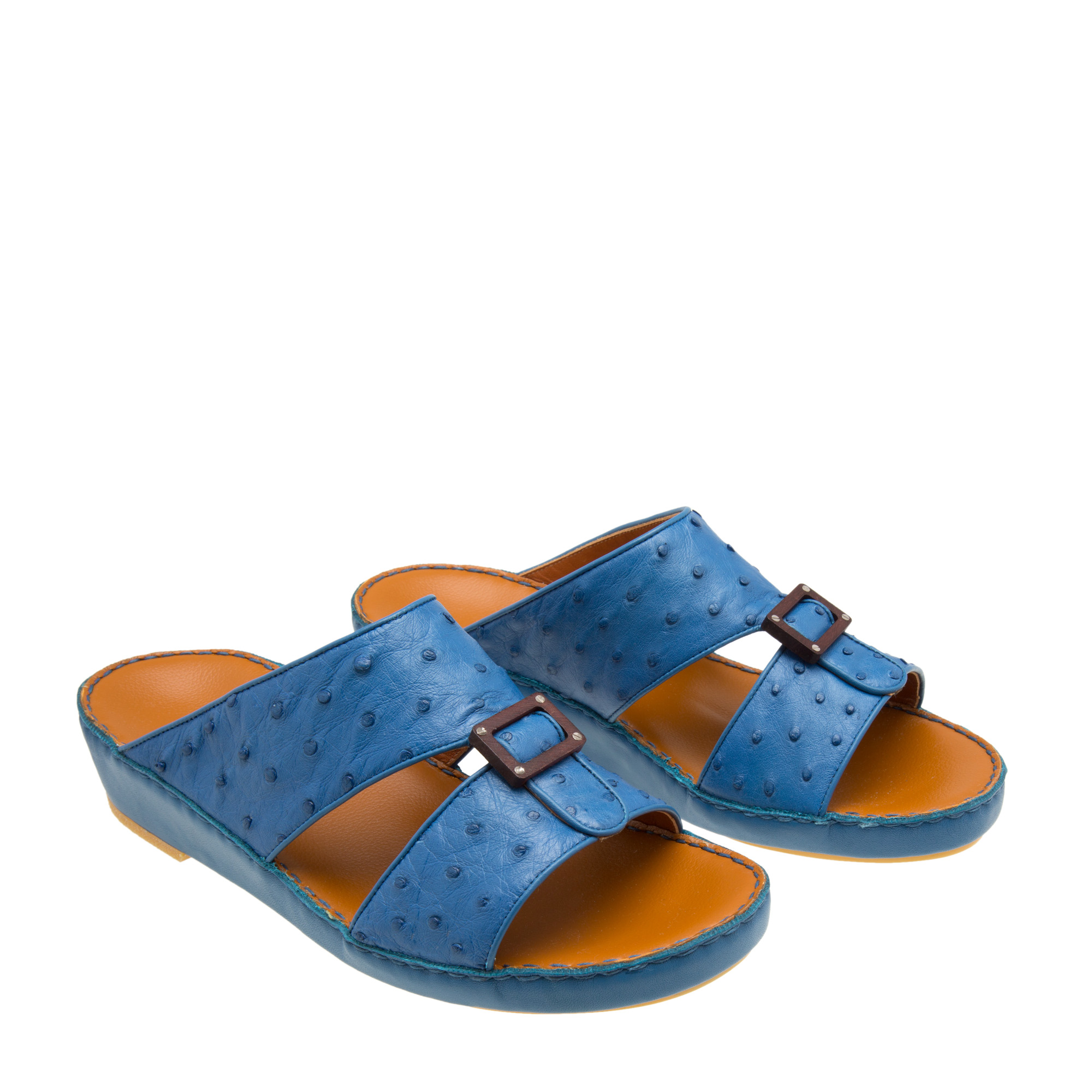 

Arabic ostrich sandals, Blue