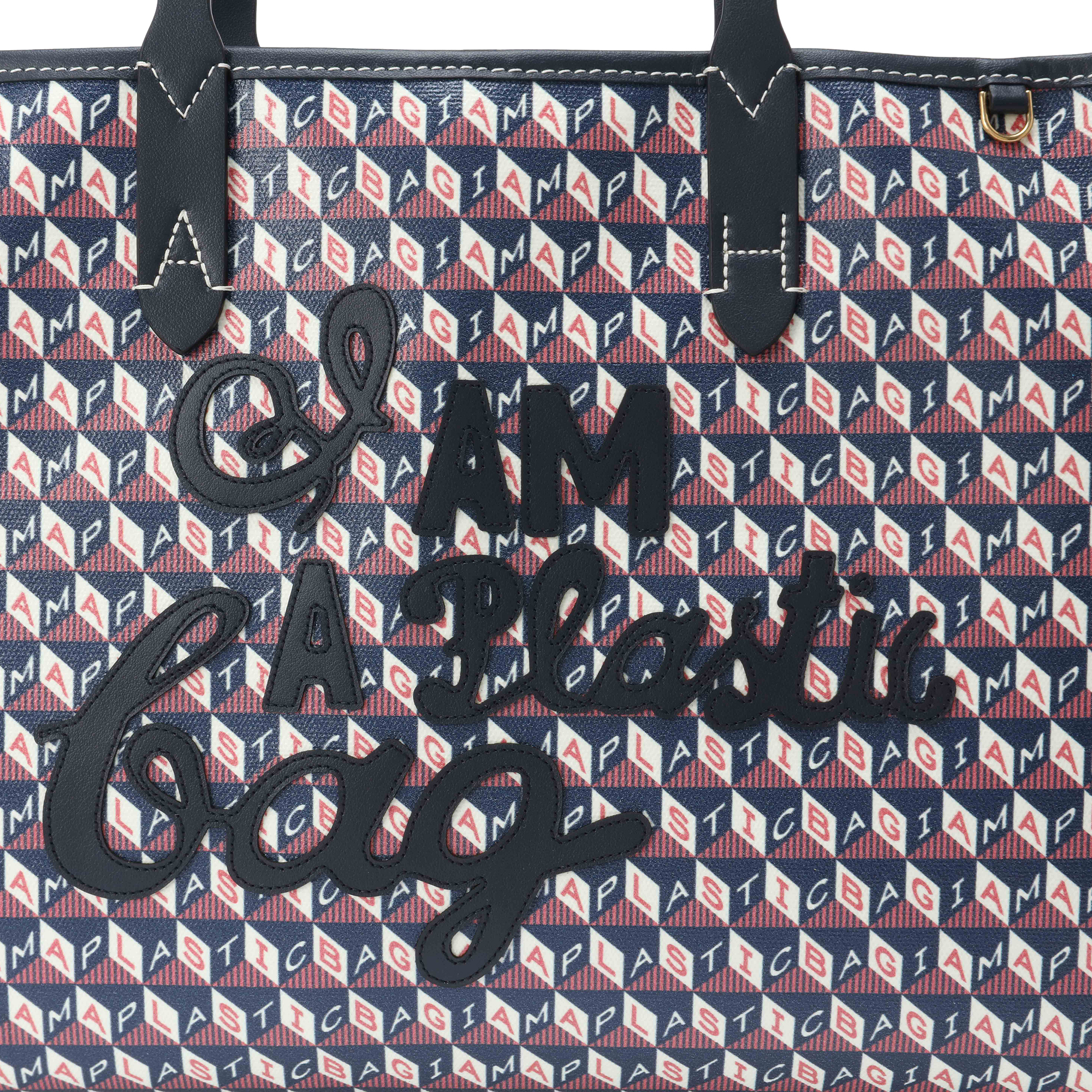 

I Am A Plastic Bag motif small tote bag, Blue
