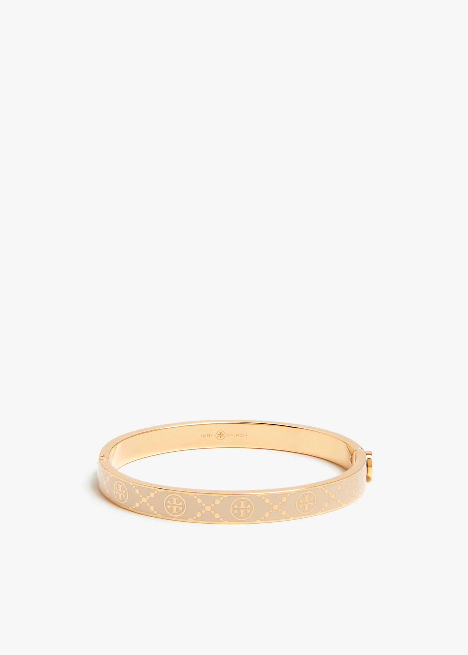 

T Monogram hinge bracelet, Gold