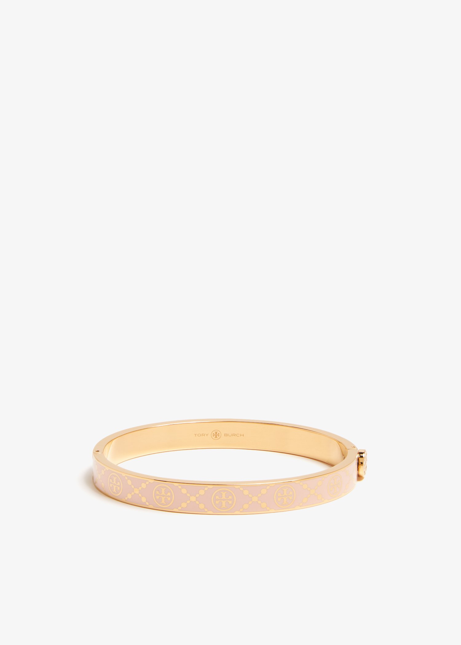 

T Monogram hinge bracelet, Pink