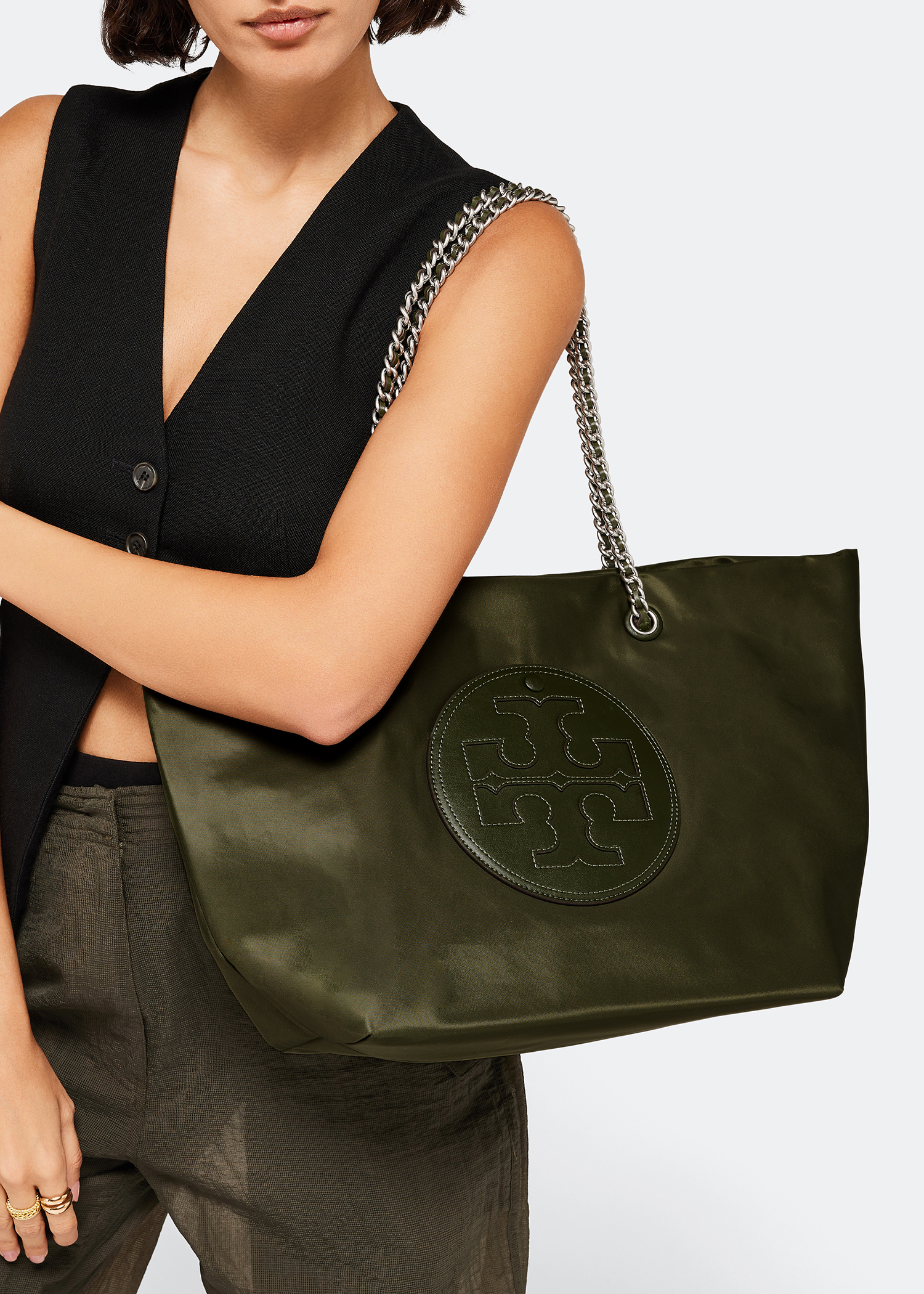 

Ella Chain tote bag, Green