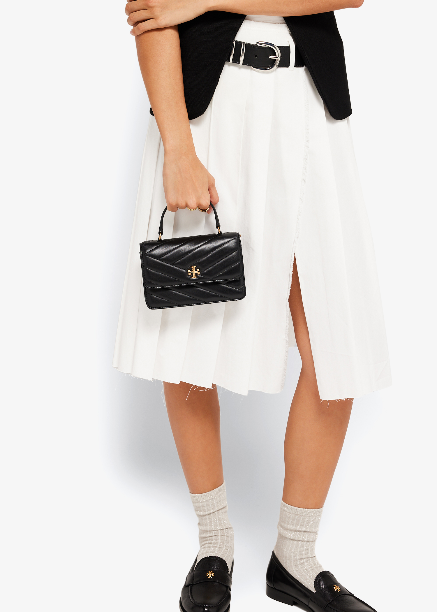 

Kira mini top-handle chain wallet, Black