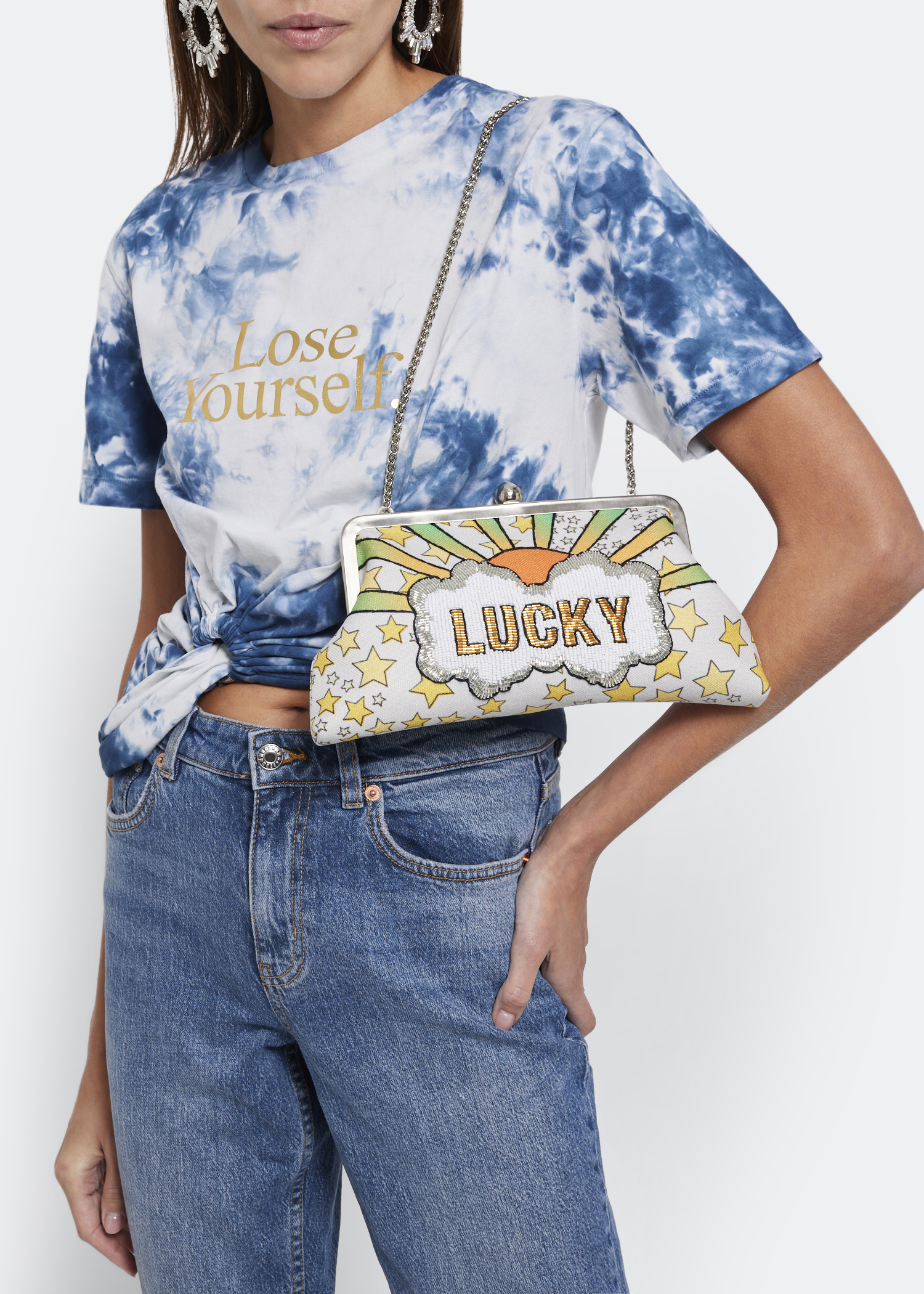 

Lucky classic clutch, White