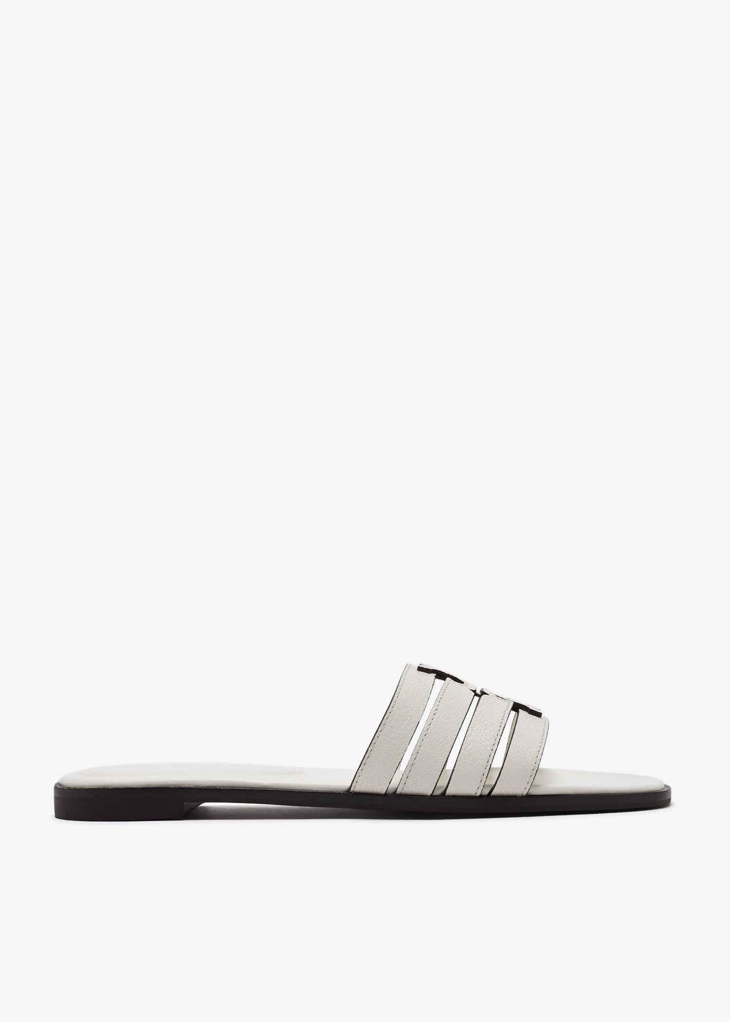 

Ines cage slide sandals, White