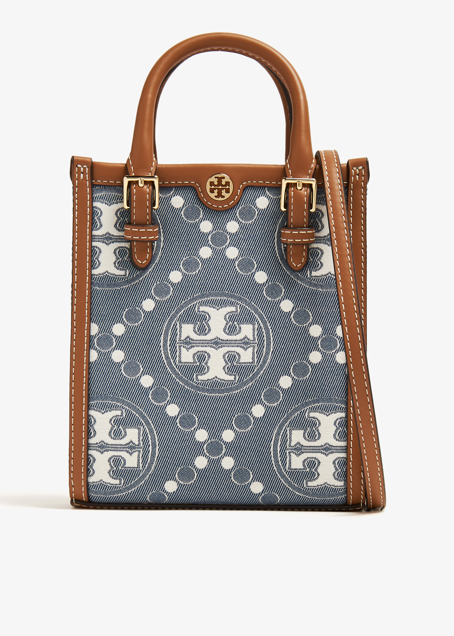 Tory Burch T Monogram denim mini tote bag for Women Blue in UAE Level Shoes