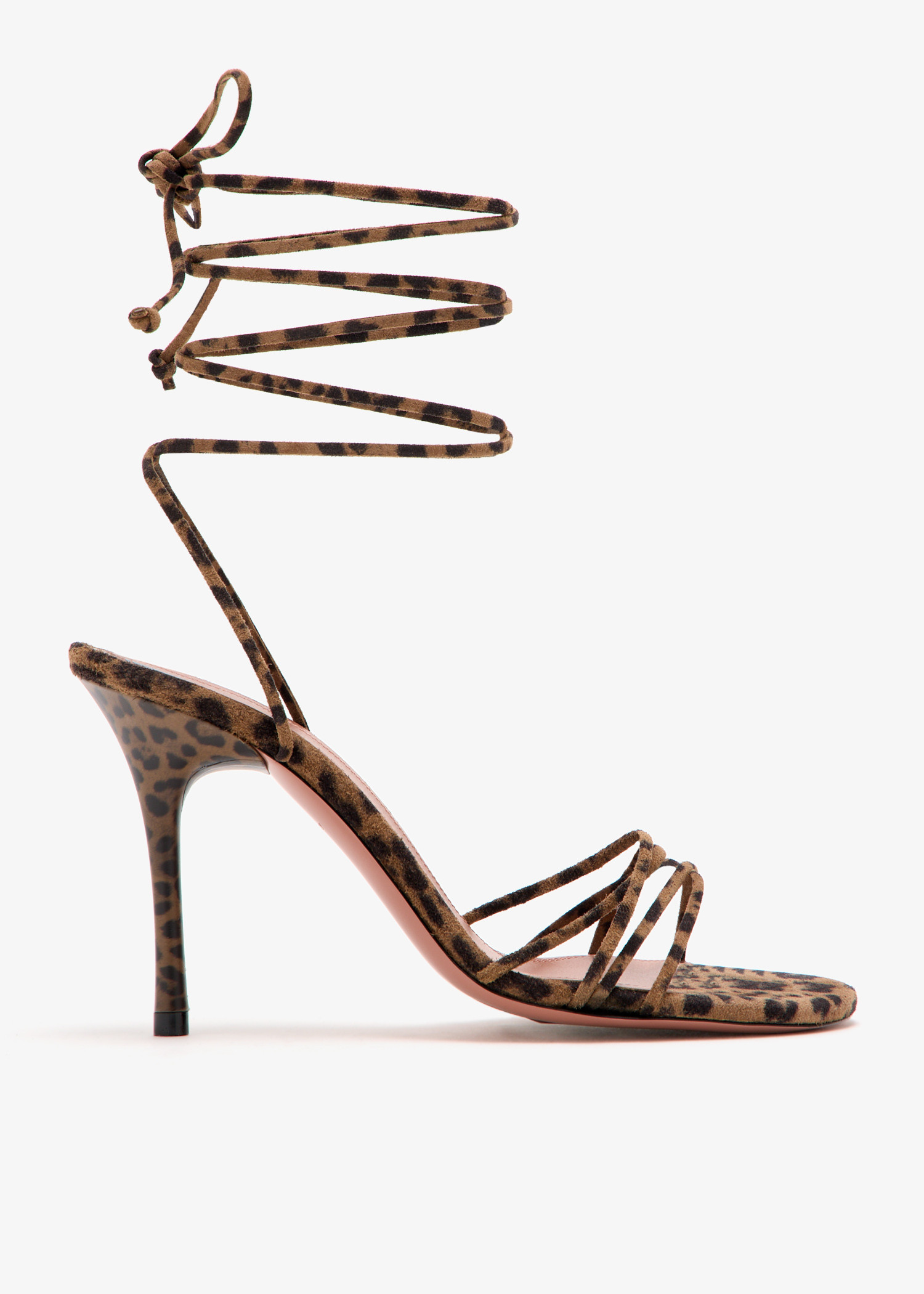 

Lori 95 lace-up sandals, Animal printed