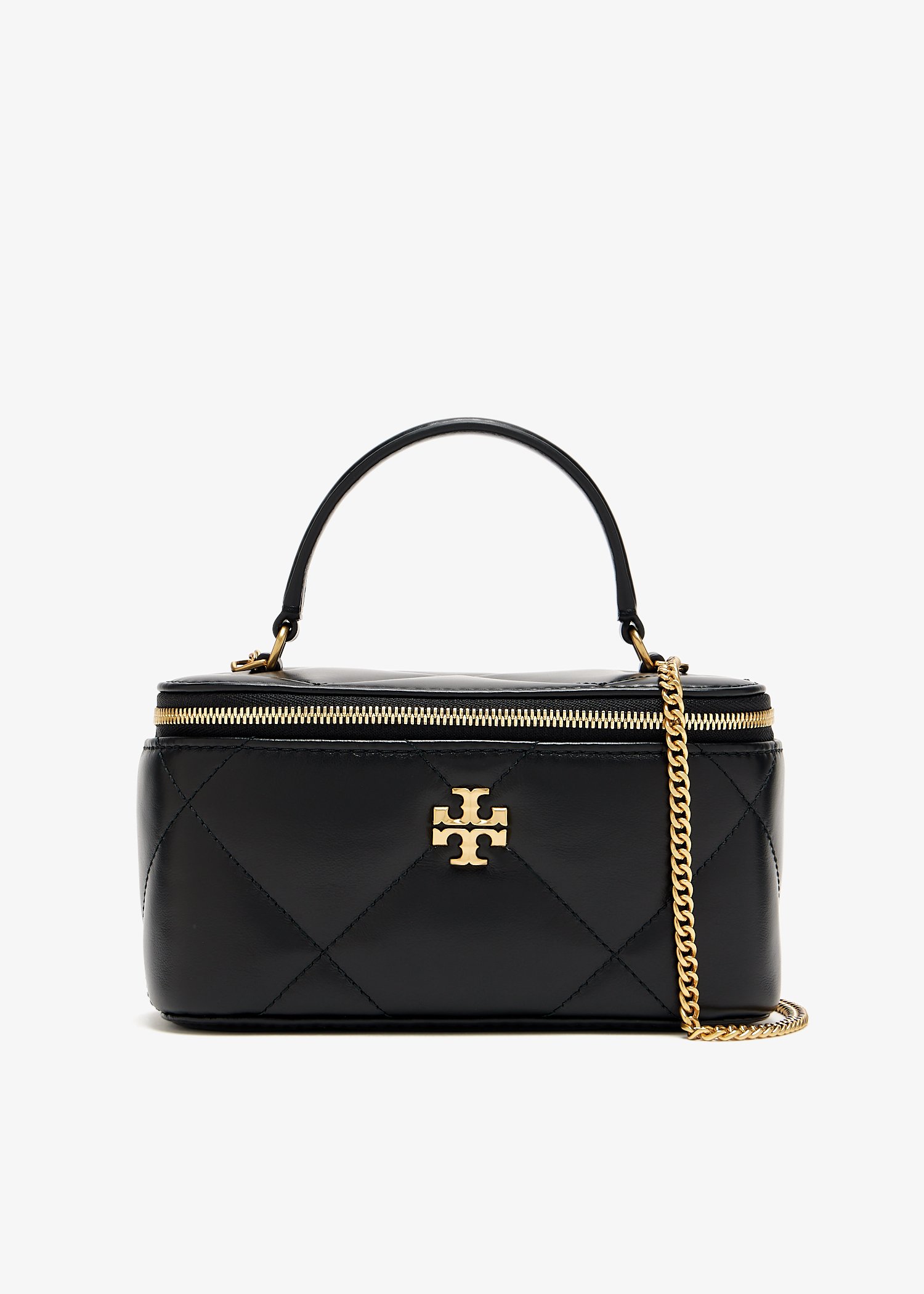 

Kira Diamond quilt vanity case, Black