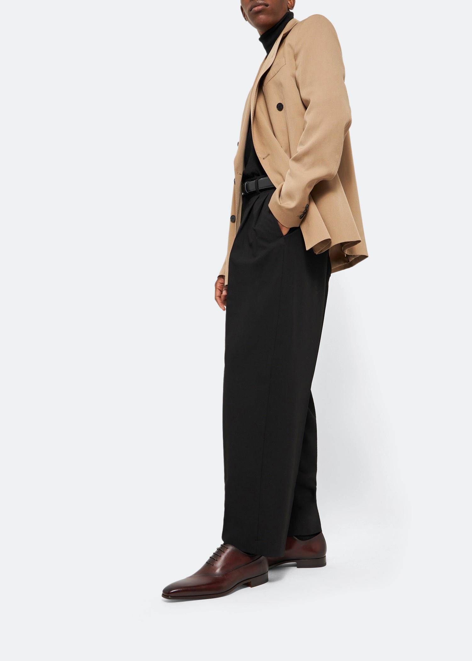 

Leather Oxford shoes, Brown