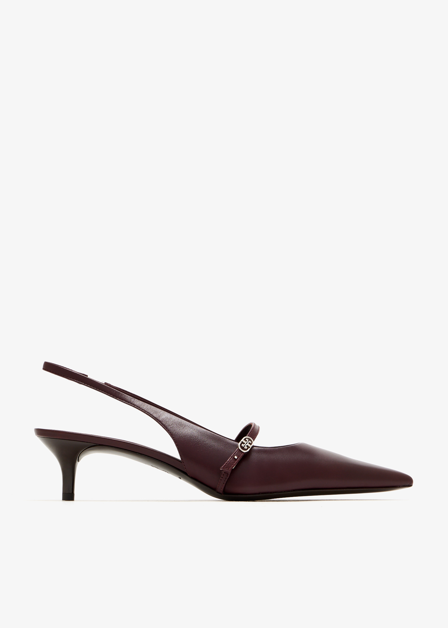 

Double T Buckle Mary Jane pumps, Burgundy