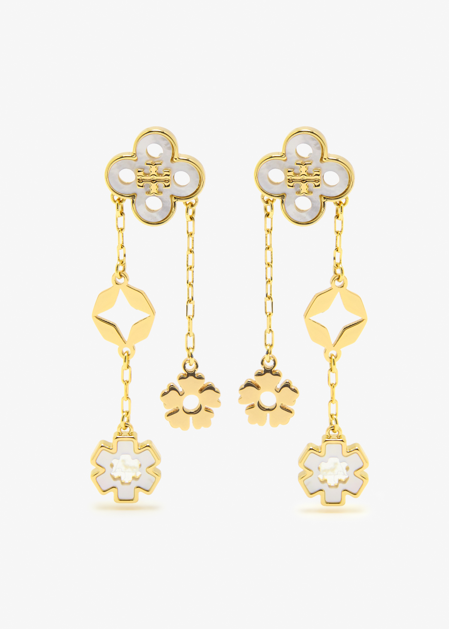 

Forget Me Not Linear earrings, Gold