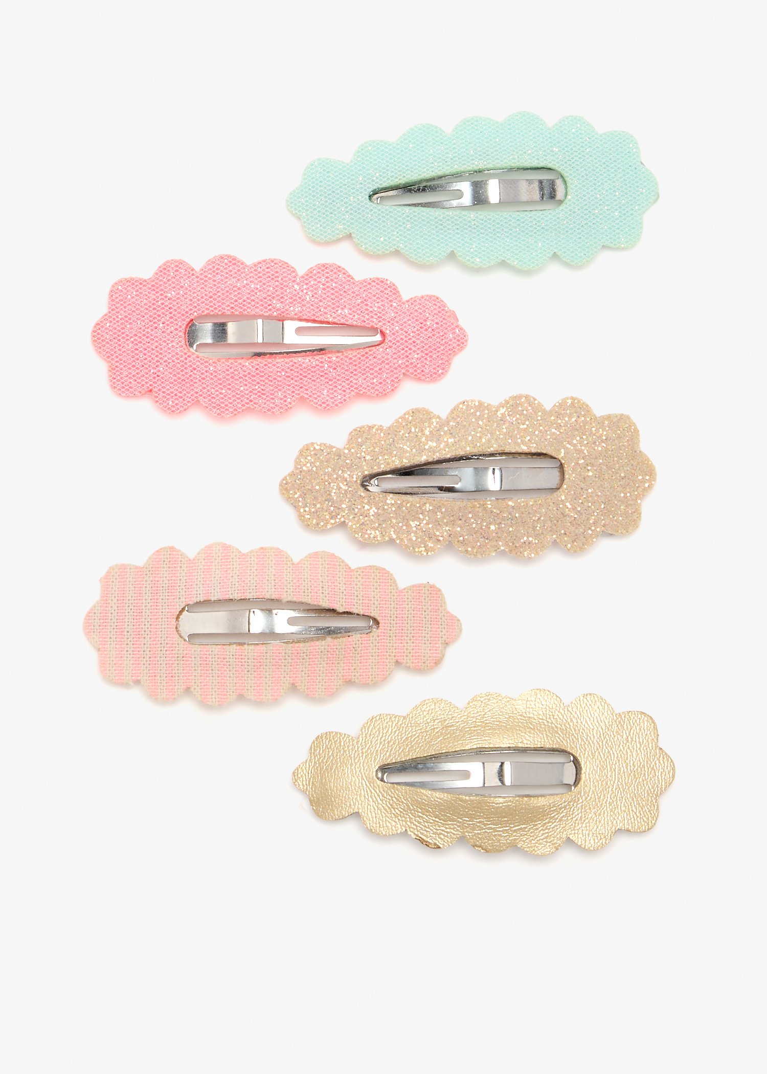 

Scalloped edge mini clic clacs, Multicolored