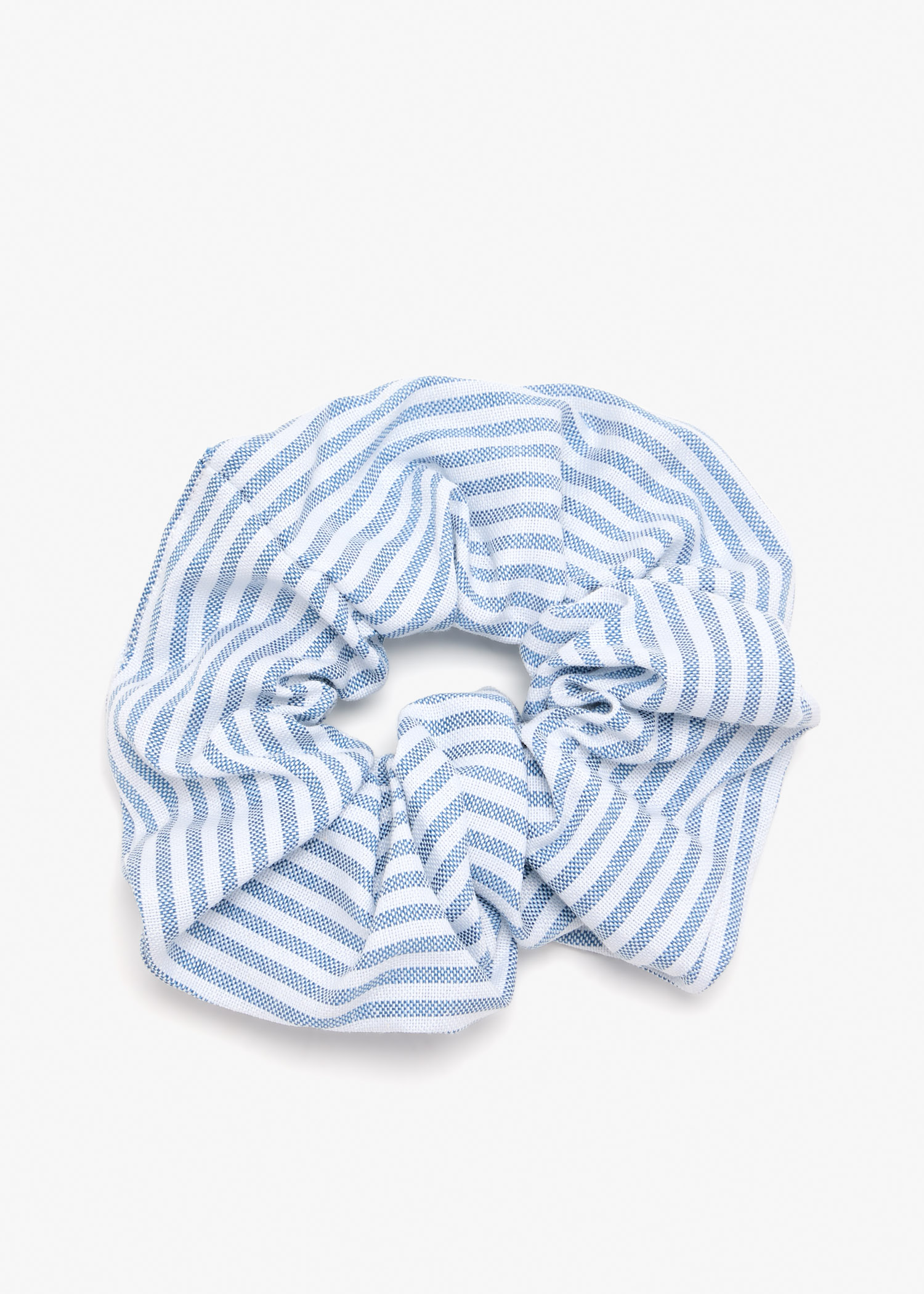 

Striped oversize scrunchie, Blue