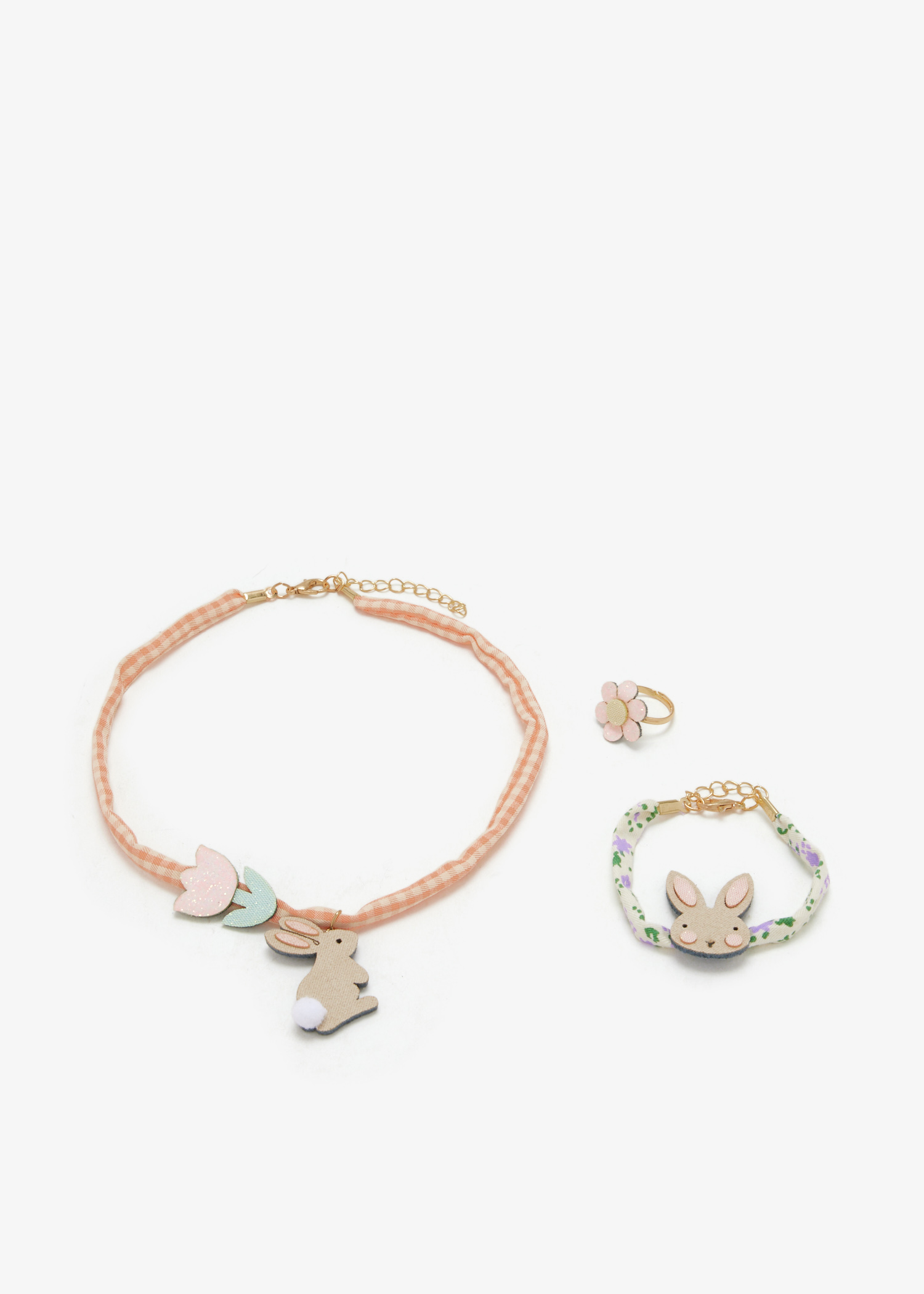 

Bunny jewelry set, Multicolored