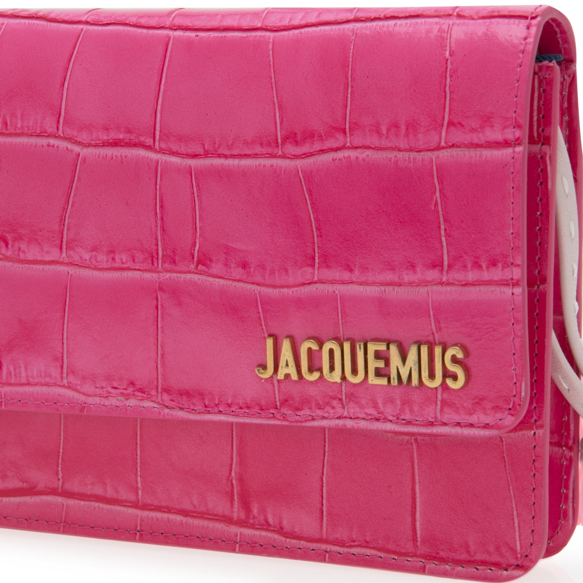 

Riviera croc-embossed bag, Pink