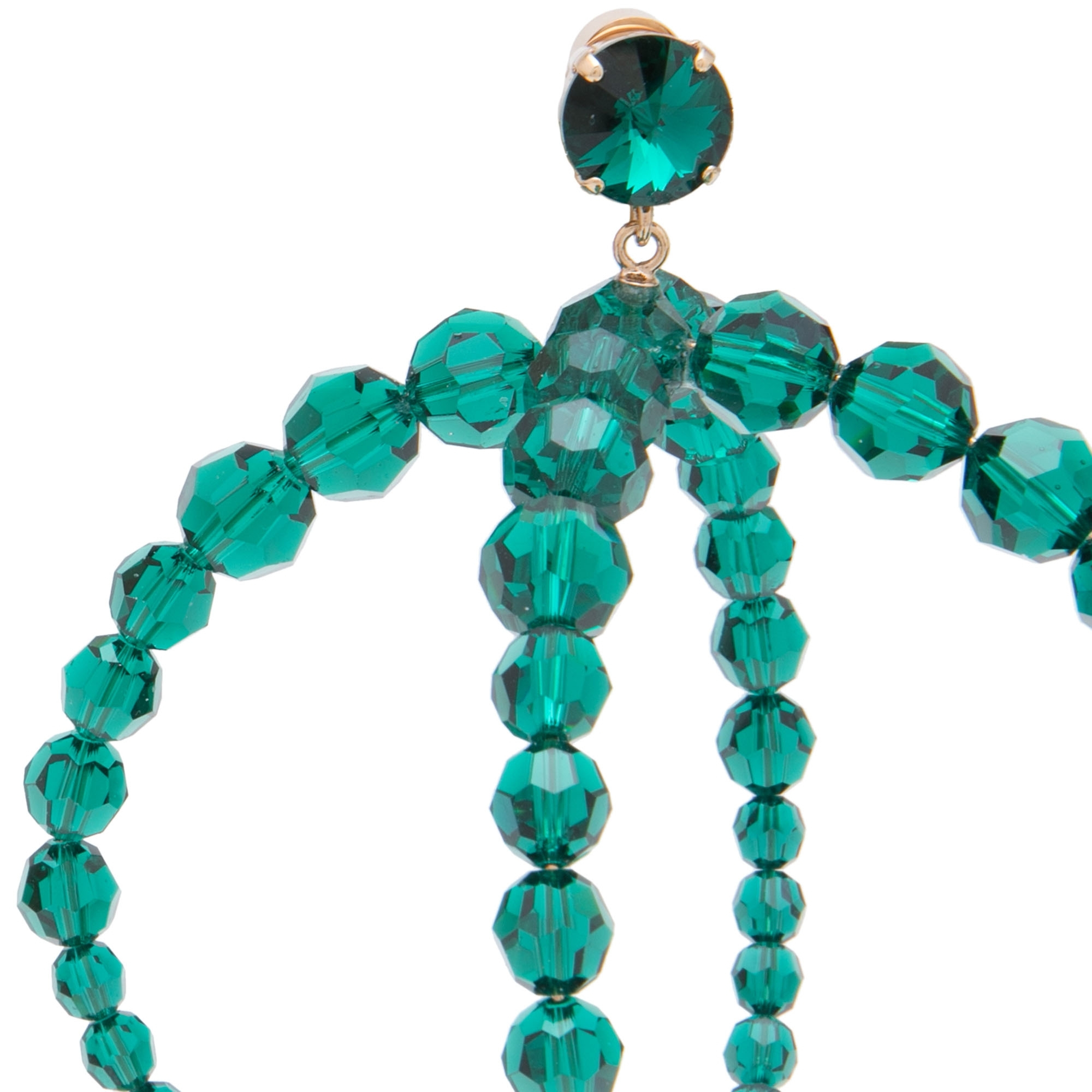 

Les Boucles Cristalli earrings, Green