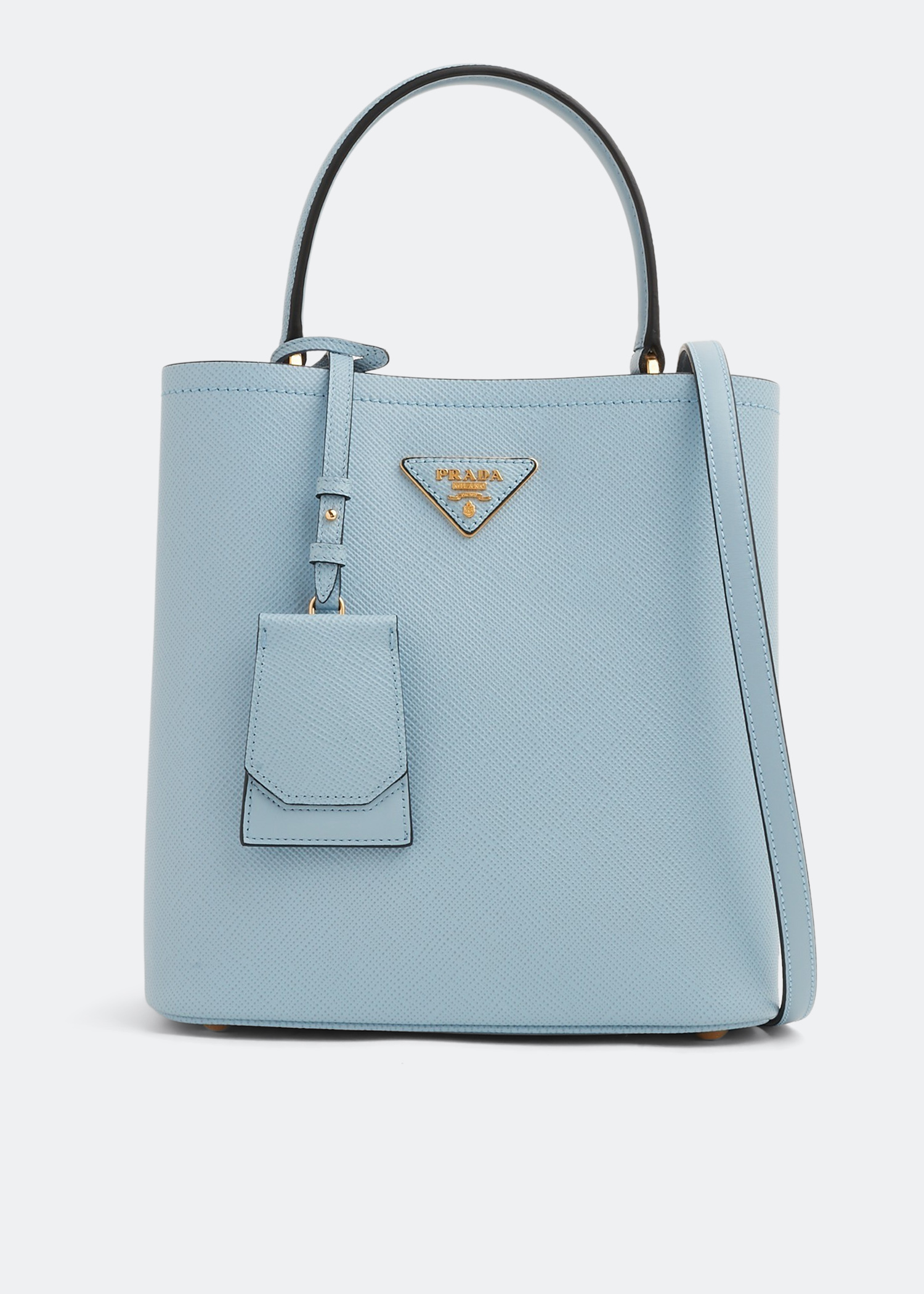 

Panier medium leather bag, Blue