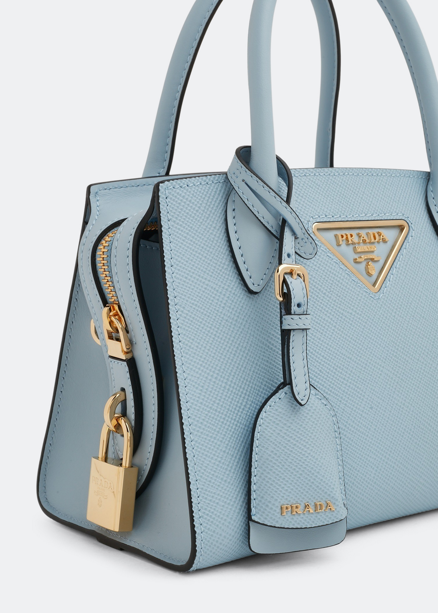 

Saffiano leather bag, Blue