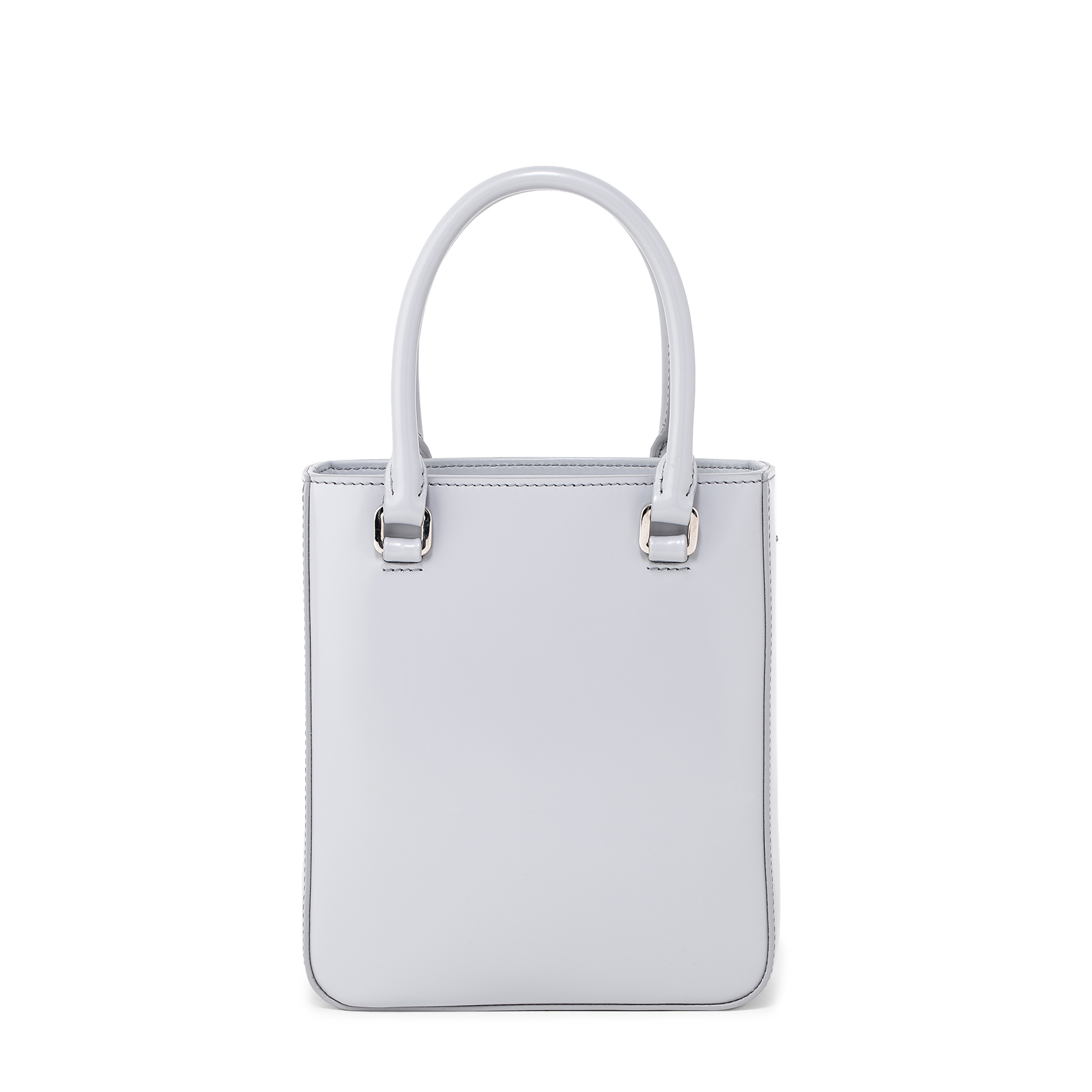 

Small brushed leather bag, Grey