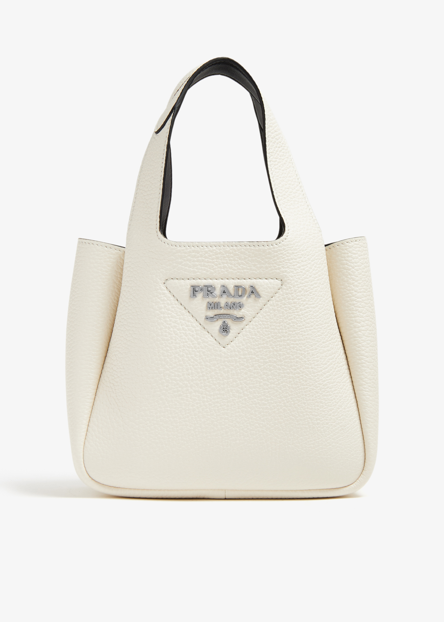 Prada Black Leather Triangle Mini Pouch Crossbody Clutch Bag | Yoogi's  Closet