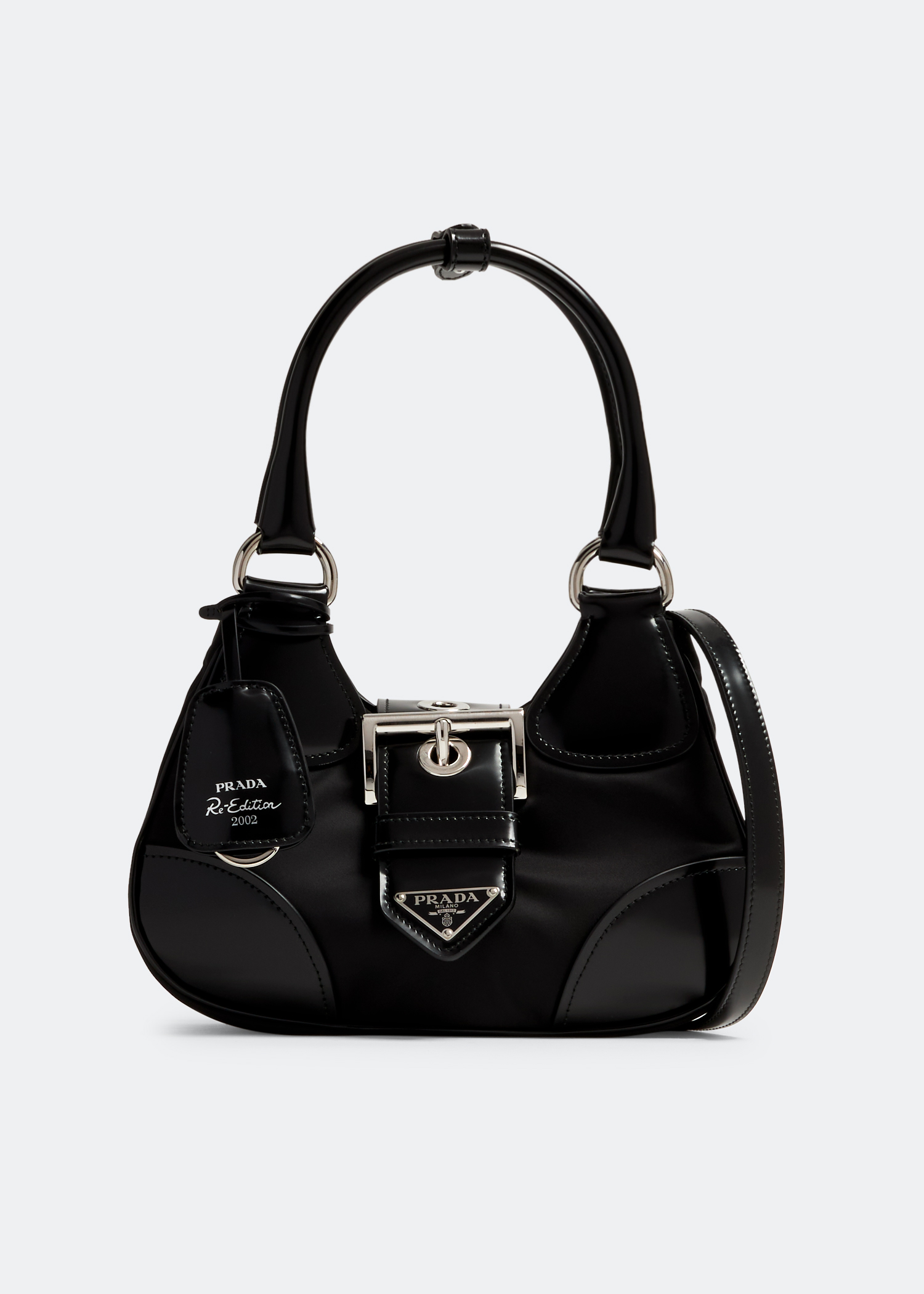 

Moon padded leather bag, Black