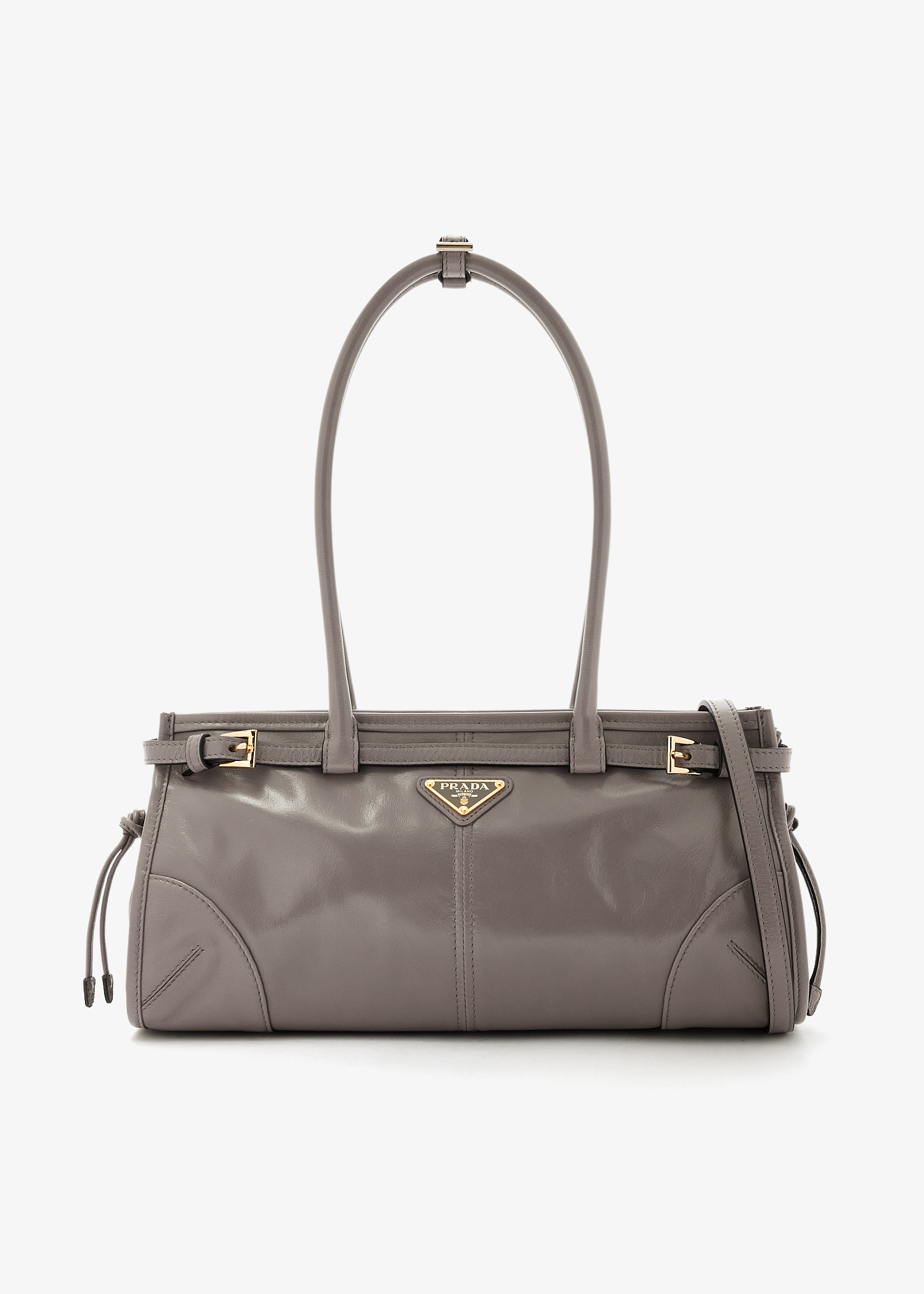 

Prada Bonnie medium leather handbag, Grey