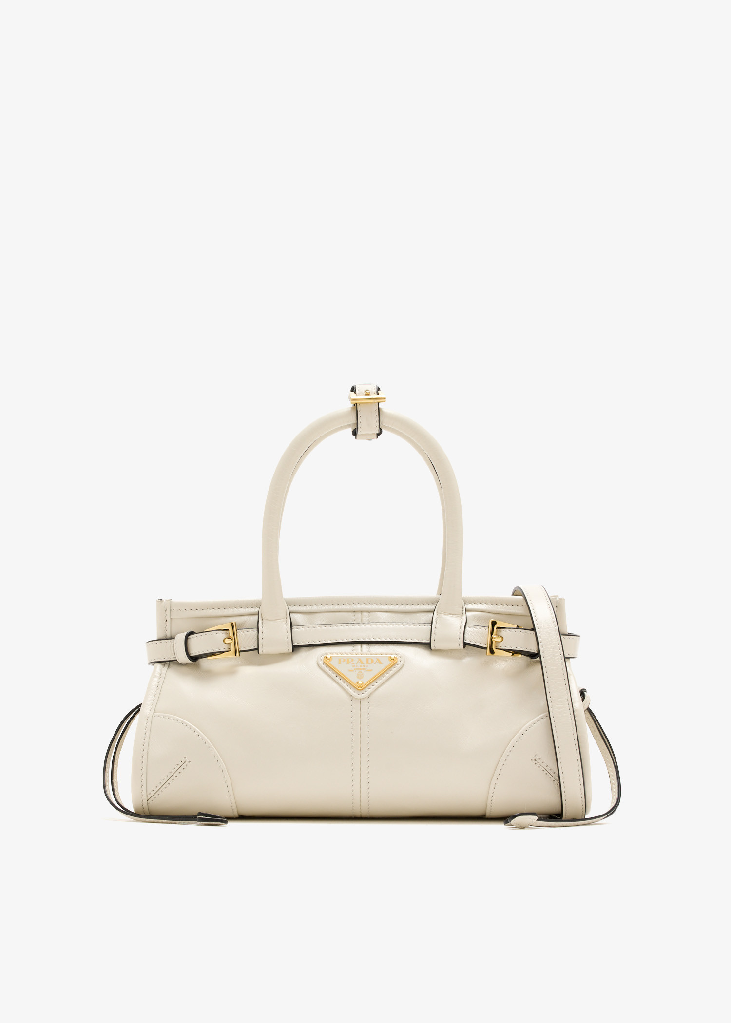 

Prada Bonnie leather mini handbag, White