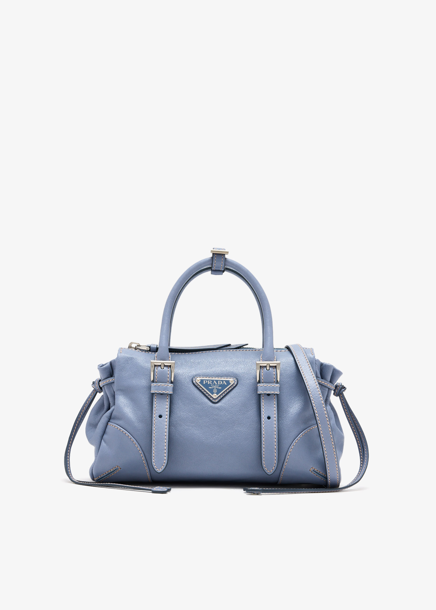 

Prada Bonnie small leather bag, Blue