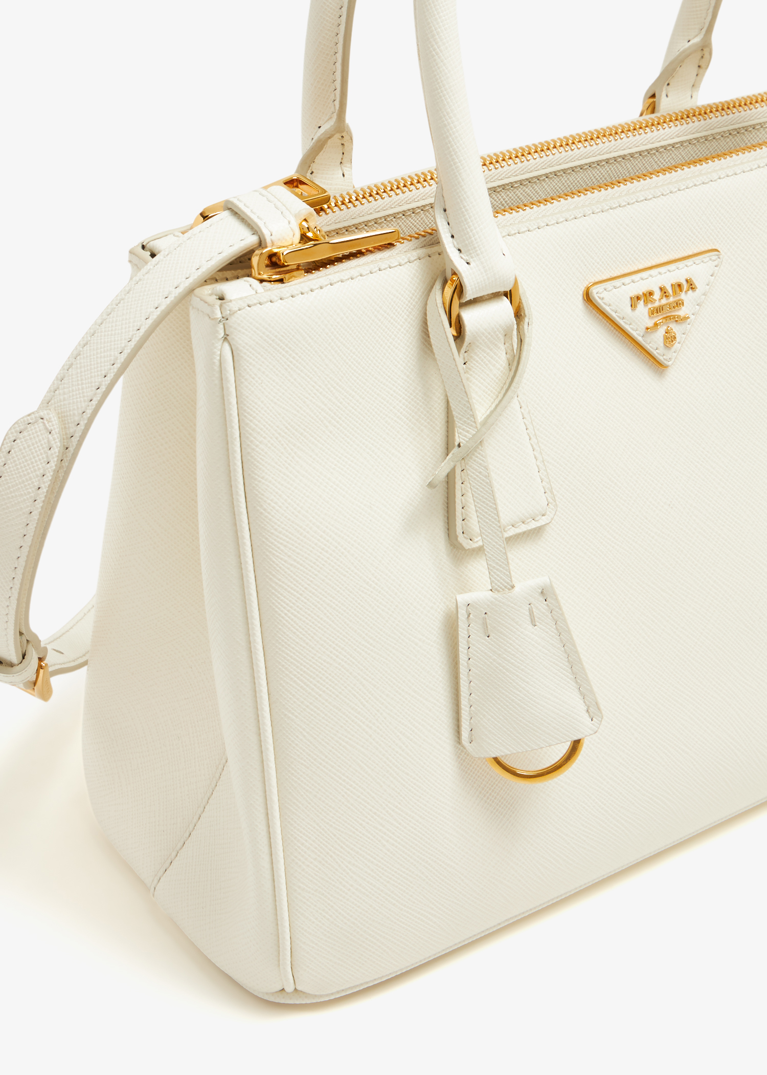 

Galleria medium leather bag, White