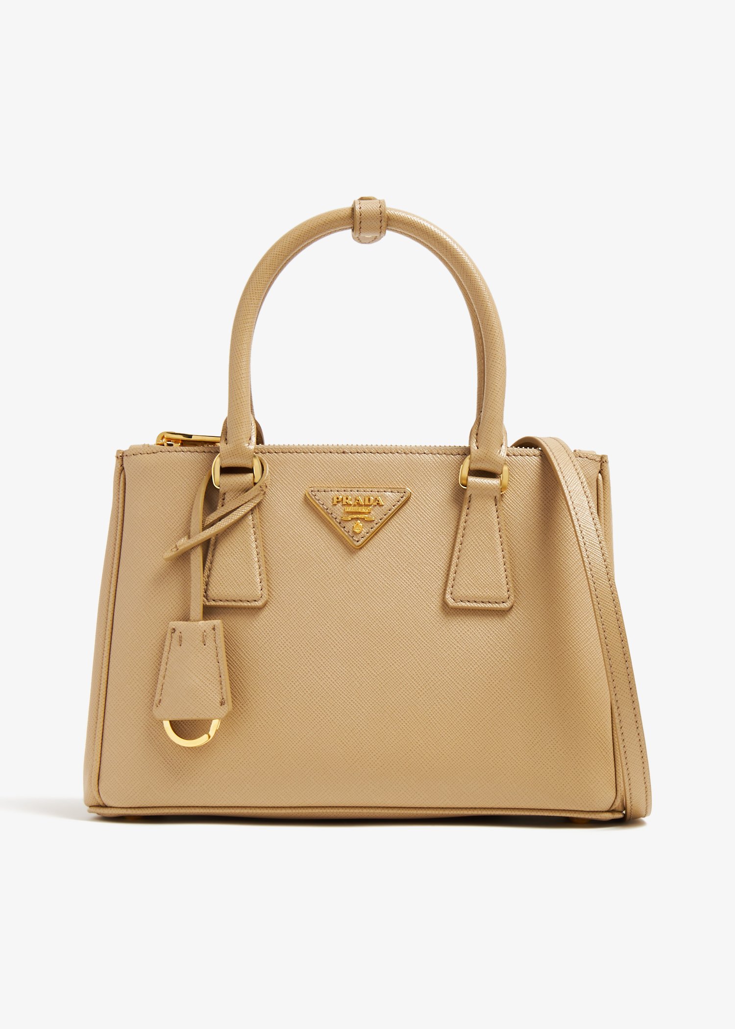

Galleria small leather bag, Beige