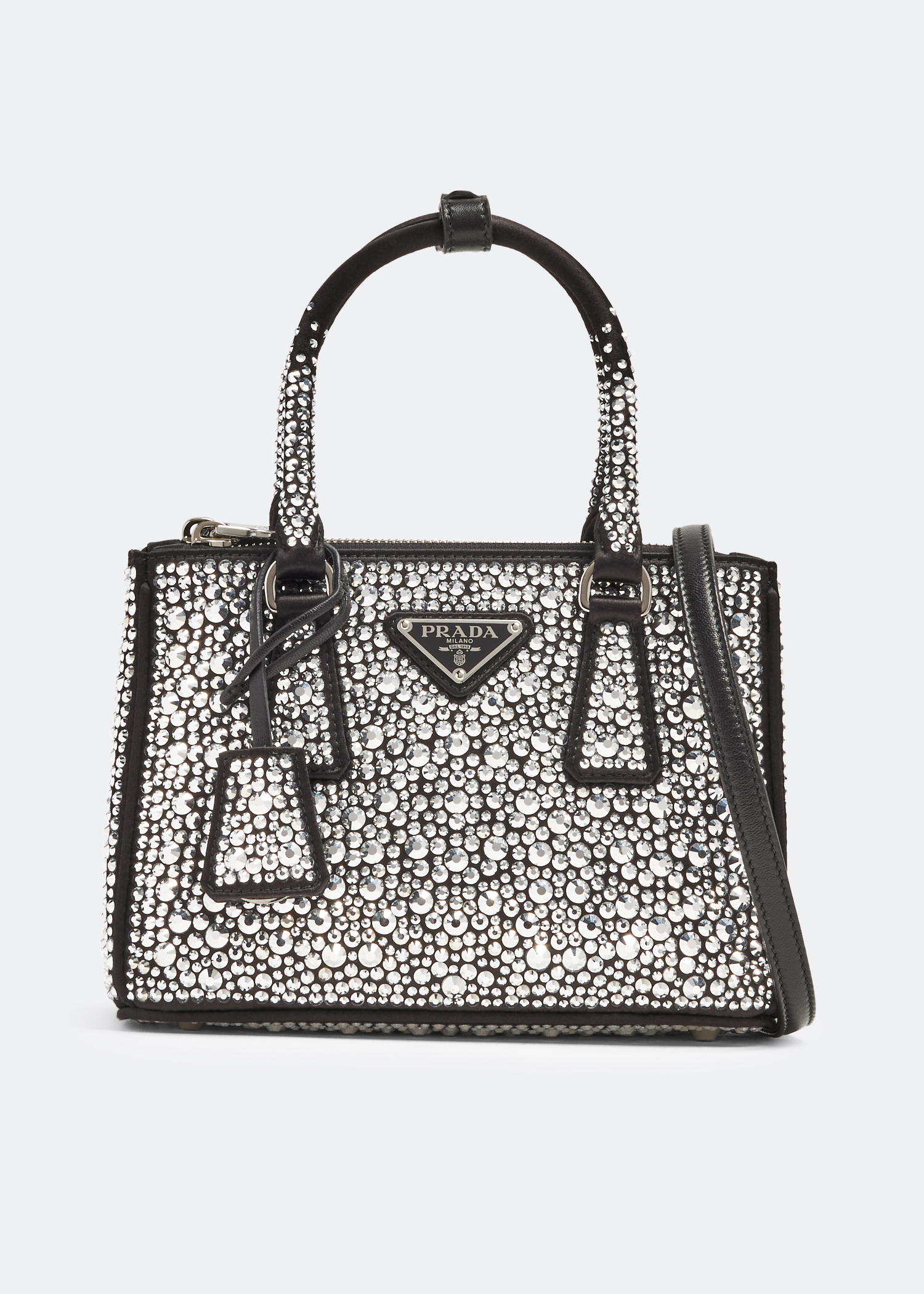 

Galleria satin mini bag, Black
