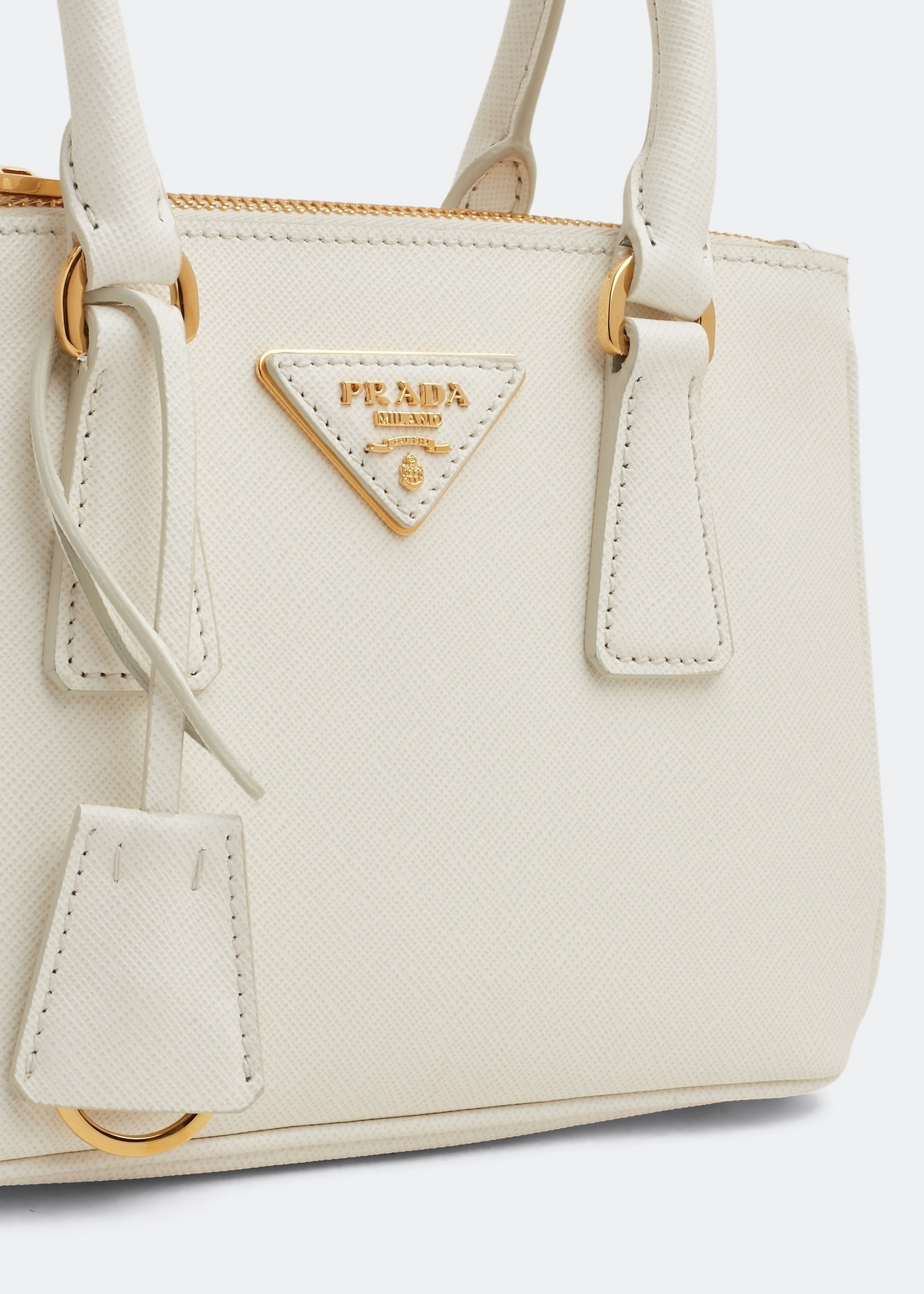 

Galleria leather micro bag, White
