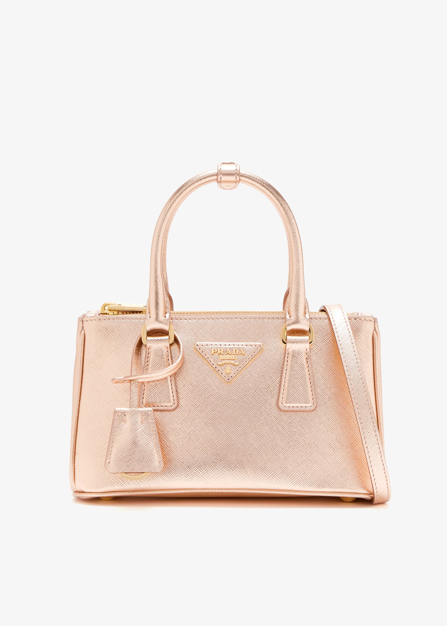 

Prada Galleria patent saffiano leather mini bag, Pink